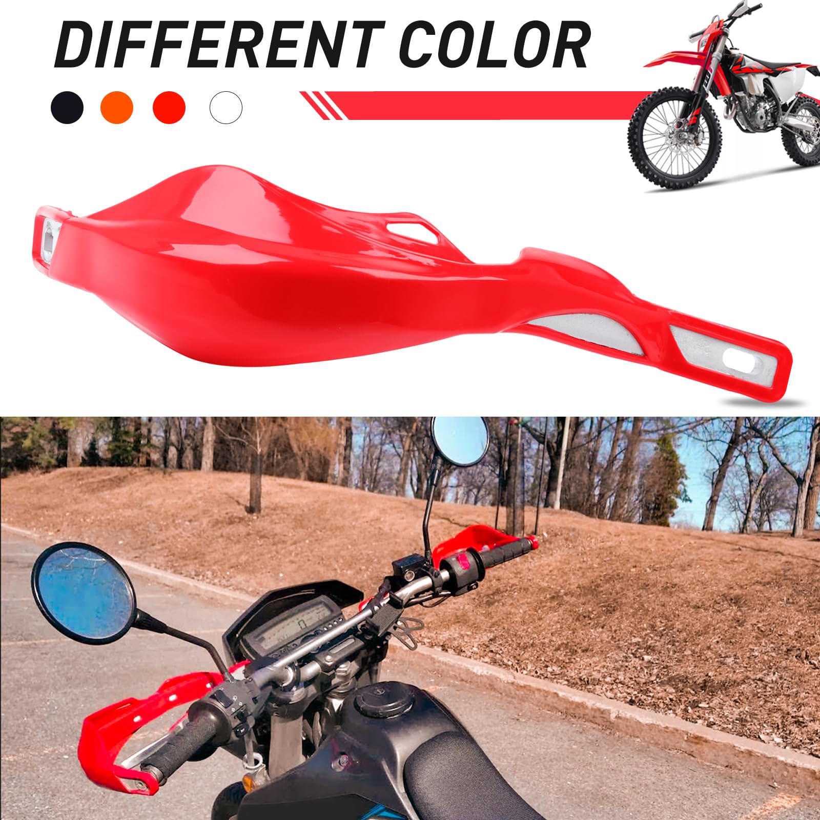 Paramani Moto Universali - Protezione Manubrio Per Motocross, Dirt Bike E ATV, Diametro 22-28mm - Foto 7