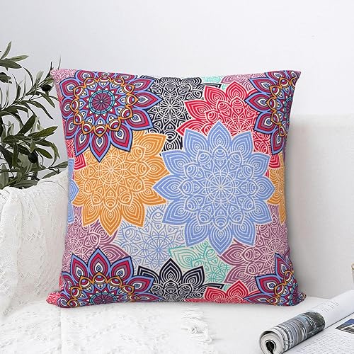 Miniatura 3 de YIPOCH Mandala Flower fundas de almohada de 26 x 26 pulgadas, fundas de cojín decorativas para sofá, fundas de almohada, fundas para cojines de