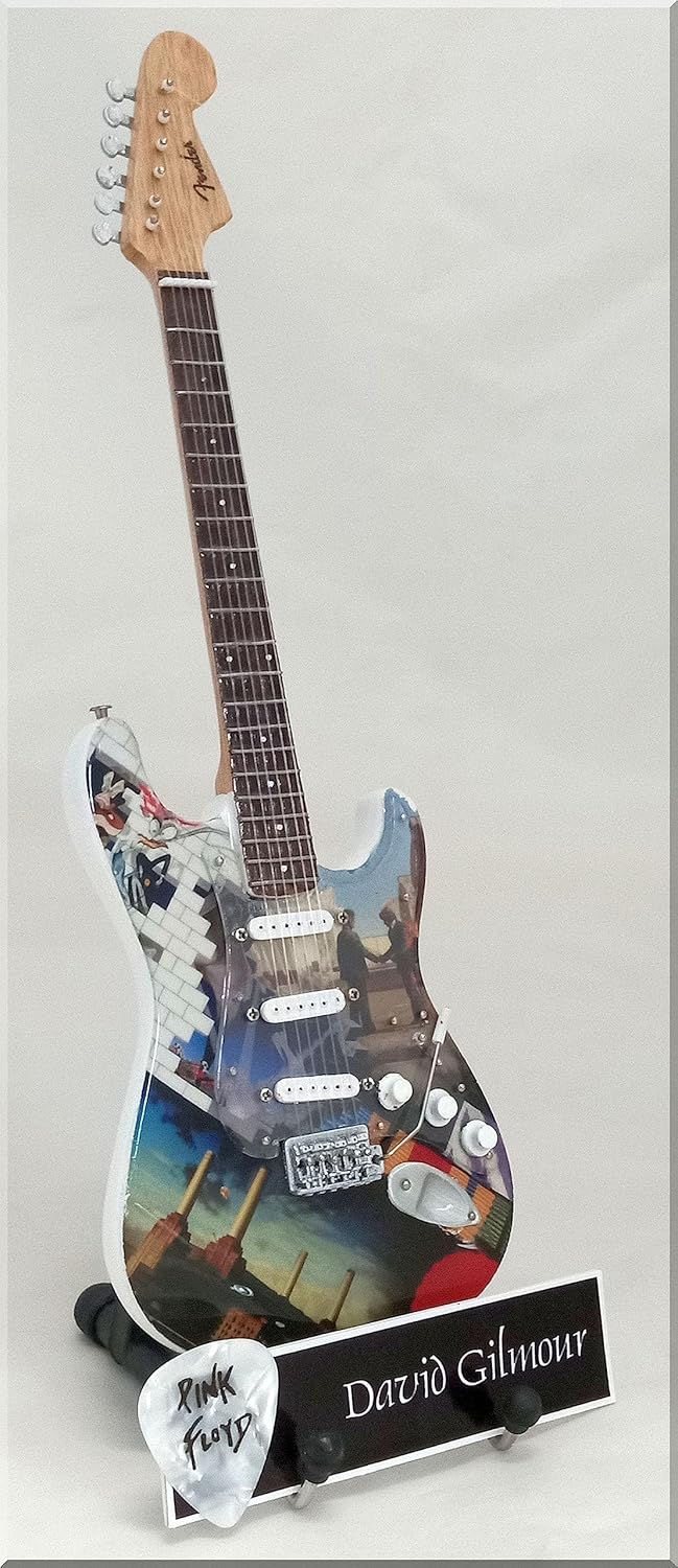 DAVID GILMOUR Miniature Guitar Pink Floyd off the wall new w/Guitar