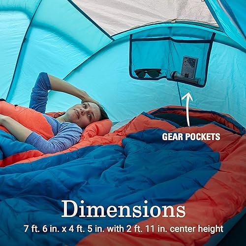 Miniatura 4 de Coleman Pop-Up Instant Tent Sets Up in 10 Seconds, Portable & Lightweight 24 Person Weatherproof Camping Tent with Adjustable Rainfly