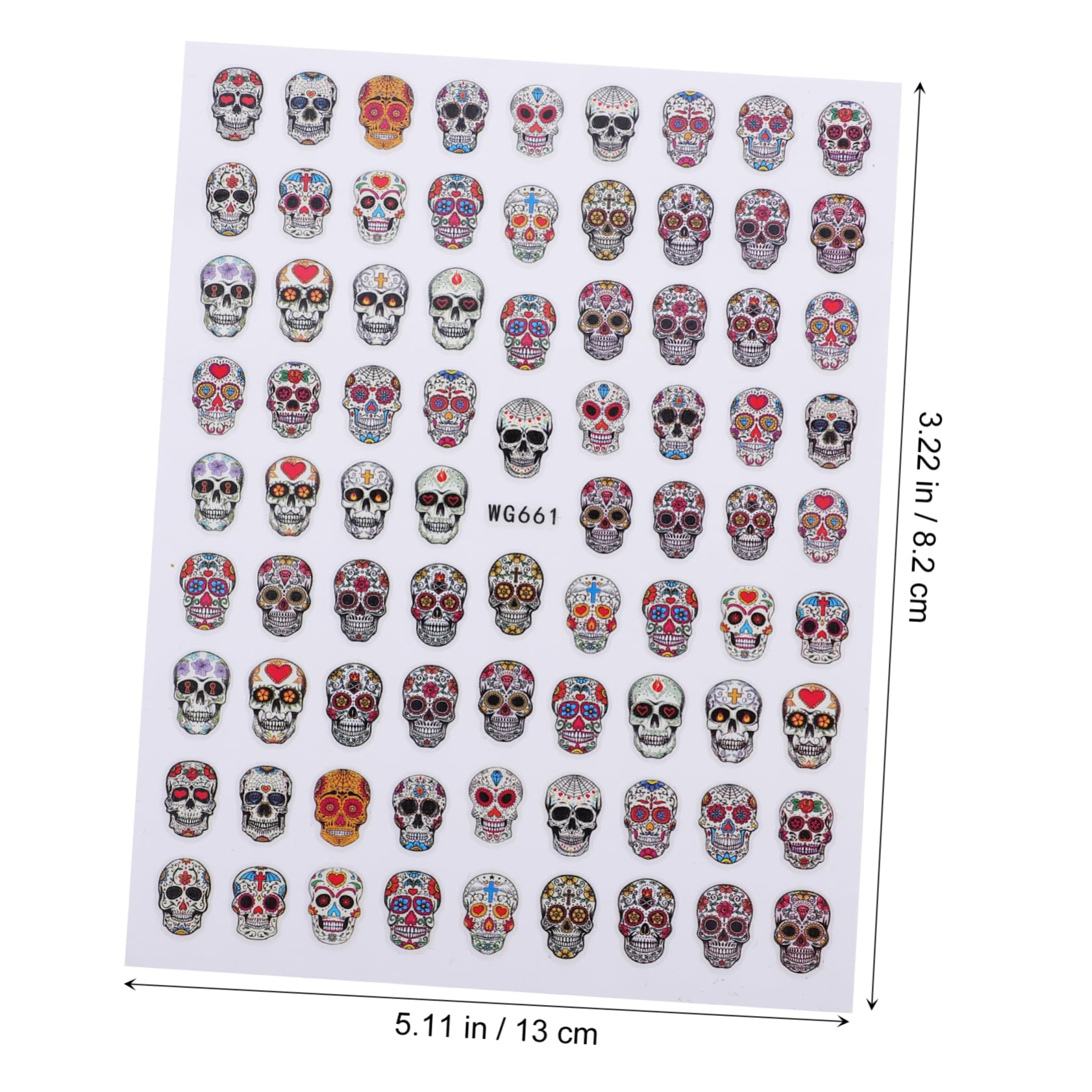 minkissy 40fogli Adesivi Per Unghie Tema Halloween Di Decalcomanie Con Teschi Per Decorazioni Unghie Perfetti Per Feste e Make-up Di Halloween