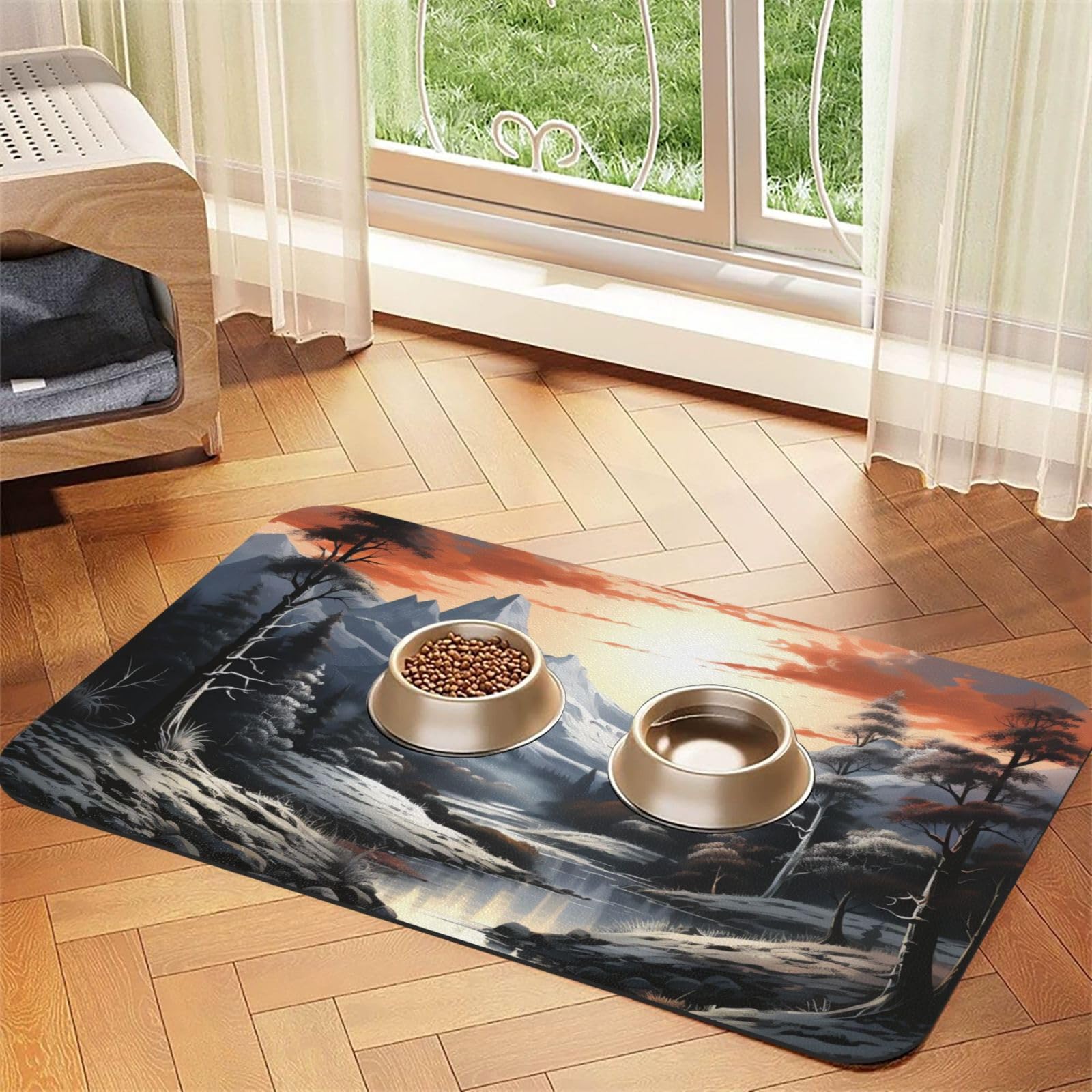 Tapis de nourriture pour chien anti-glisse : fini l'eau sur le parquet