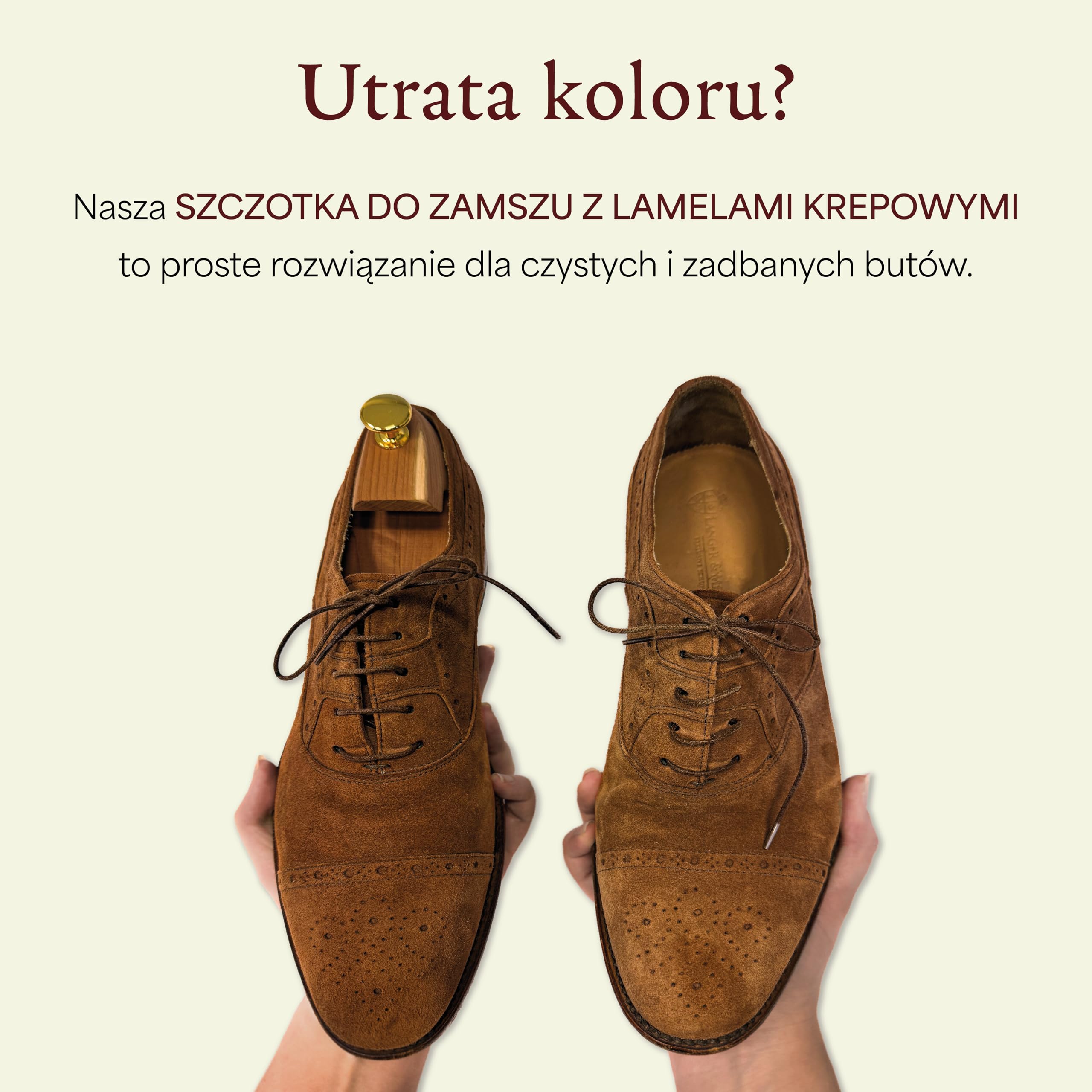 Langer & Messmer Szczotka do Skóry z Zamszowych Butów z Lamówkami Krepowymi - Pielęgnacja Skóry Welurowej i Nubukowej
