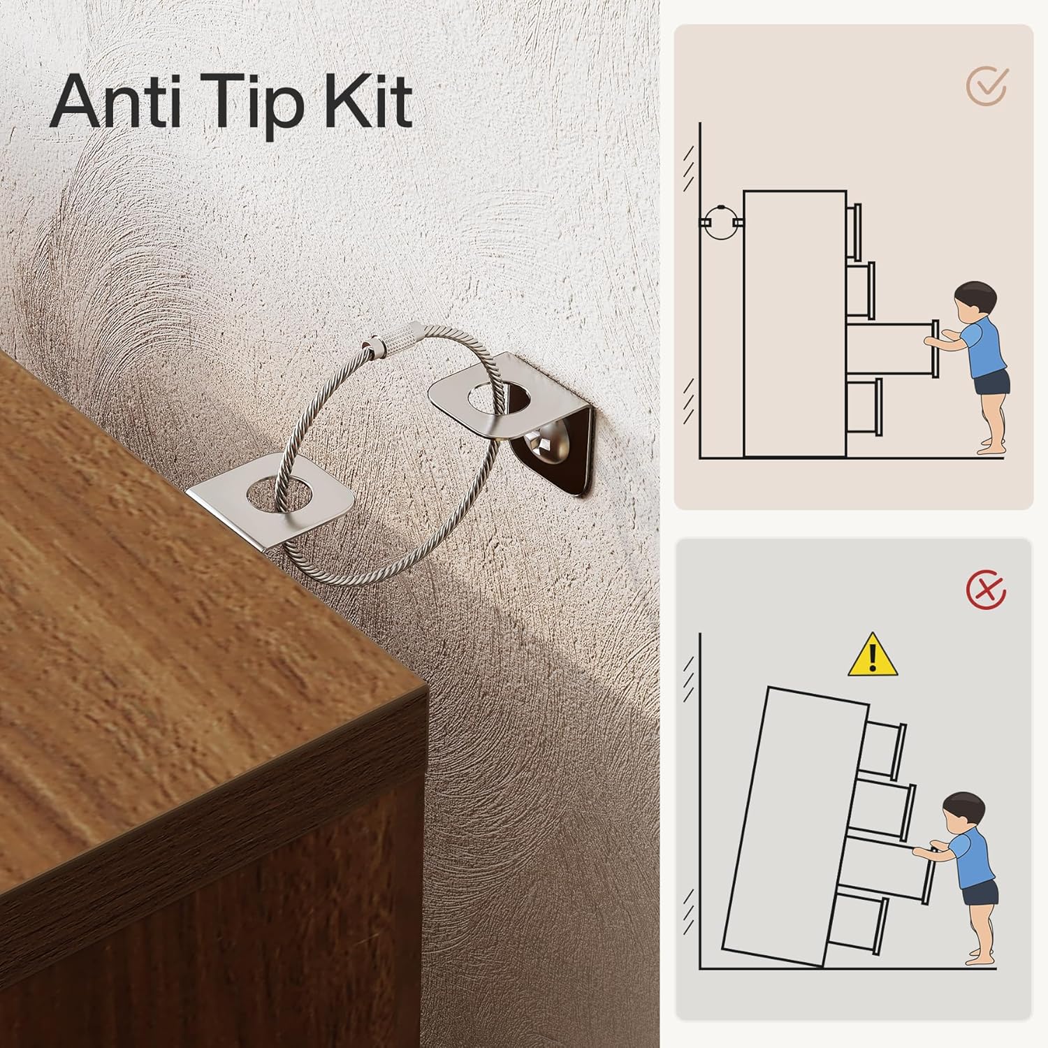 Tribesigns 4-Drawer File Cabinet with Lock, Locked File Cabinet with Key, Tall Wooden Filing Cabinets for Home Office, Vertical Office Storage for Legal Size/Letter/A4/Files, Brown
