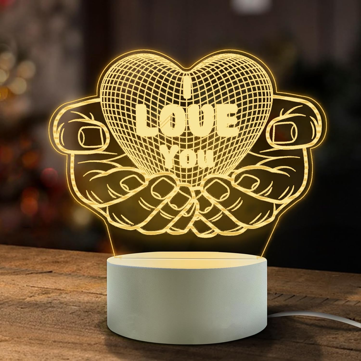 FEBDEY Romantic Gifts for Girlfriend, 3D Illusion Night