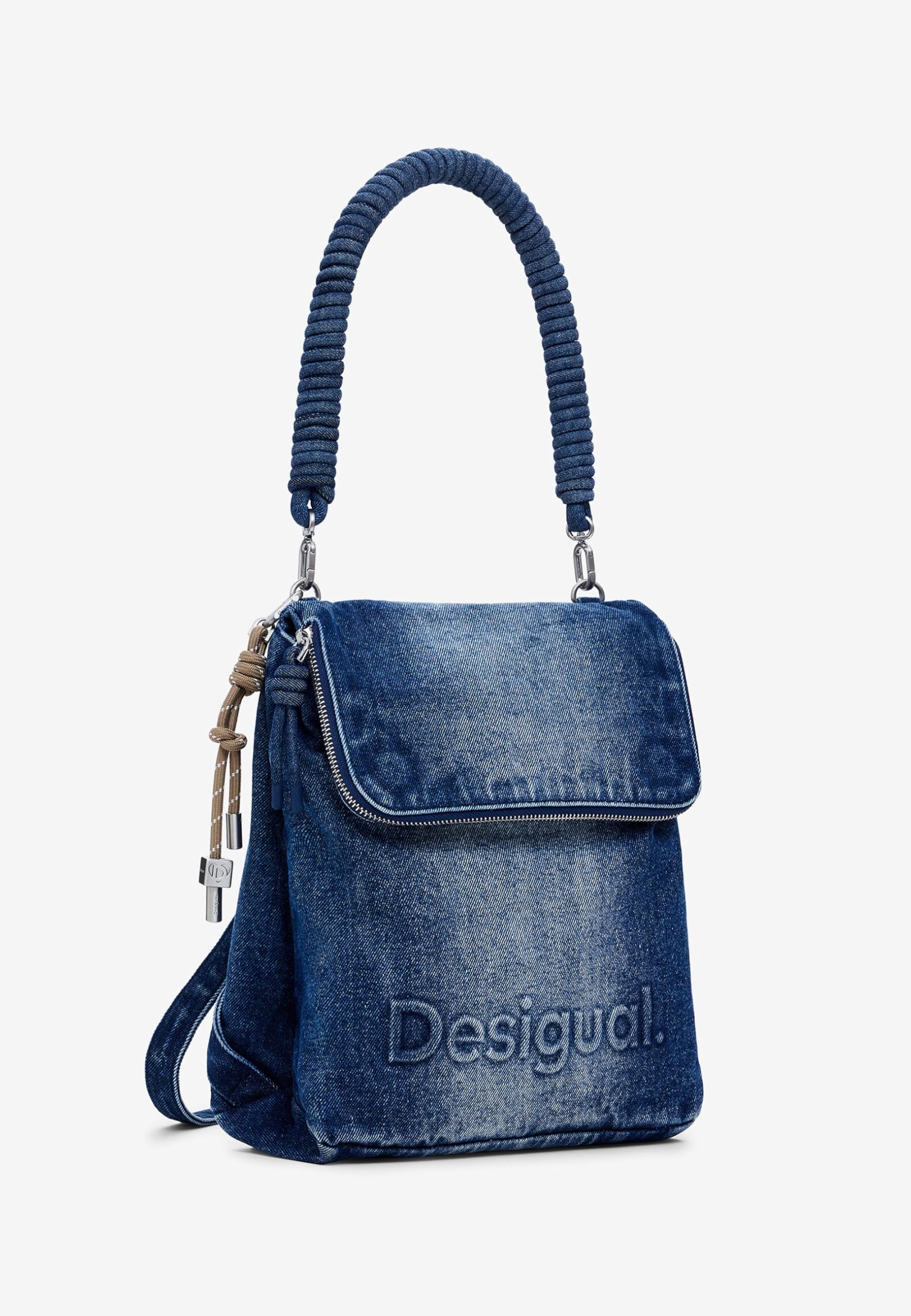 Desigual BACK_HALF LOG, U, 5053 DENIM MEDIUM WASH, Niebieski, 27.2, zwykły