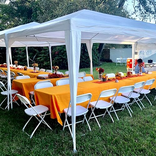Miniatura 6 de Carpa de fiesta de 10 'x30' resistente Gazebo toldo al aire libre impermeable protección UV pabellón con 8 paredes laterales extraíbles para boda,