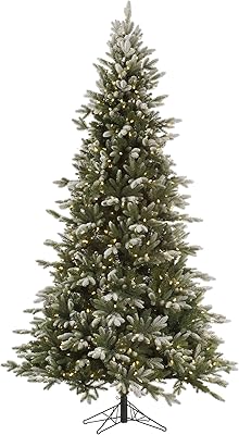 Amazon Com Vickerman 7 5 Frosted Balsam Fir Artificial Christmas Tree Warm White Dura Lit Led Lights Faux Christmas Tree Seasonal Indoor Home Decor Home Kitchen