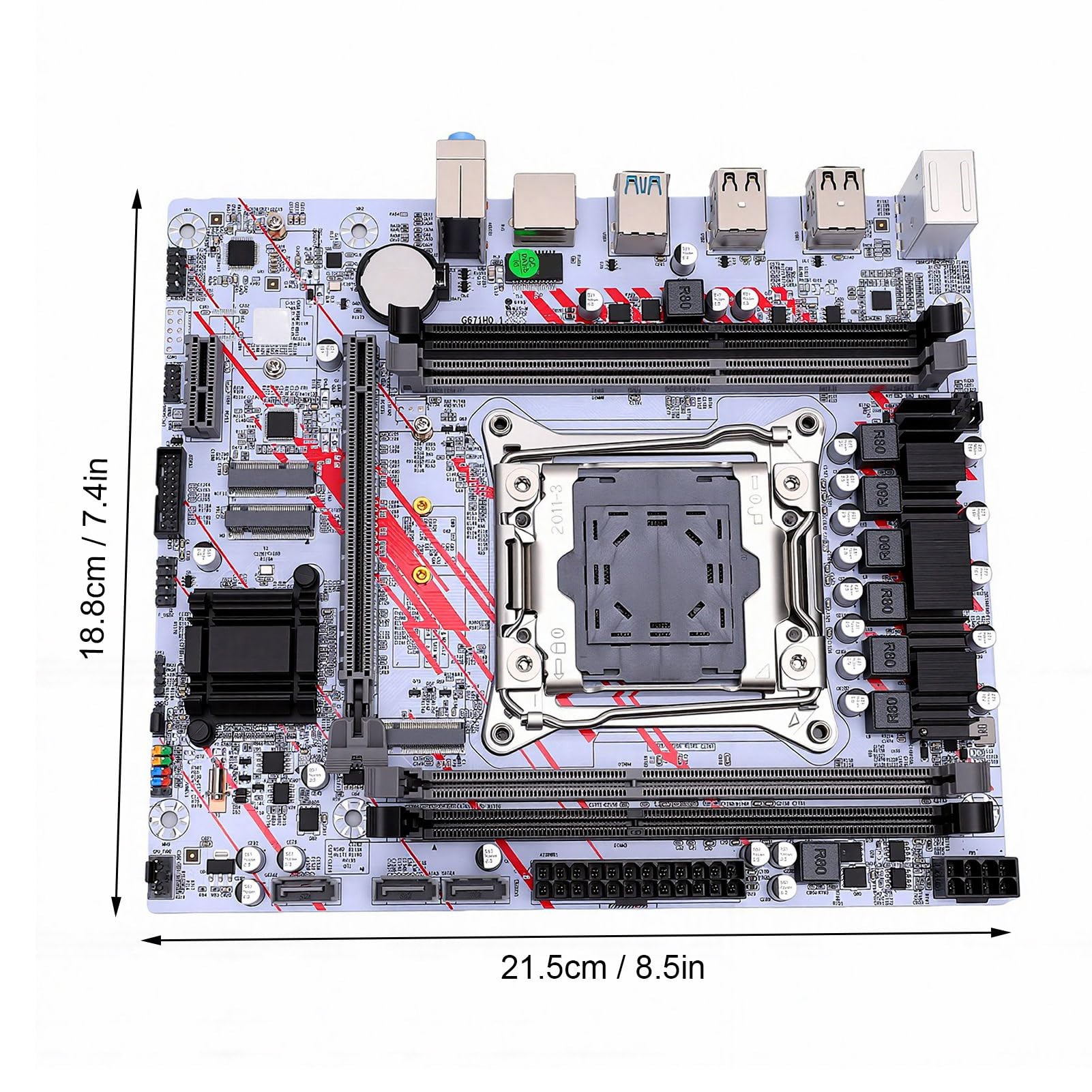 Annadue Scheda Madre X99 4 DDR3 128 GB PCIe X16, LGA 2011-3 per E5 V3 V4