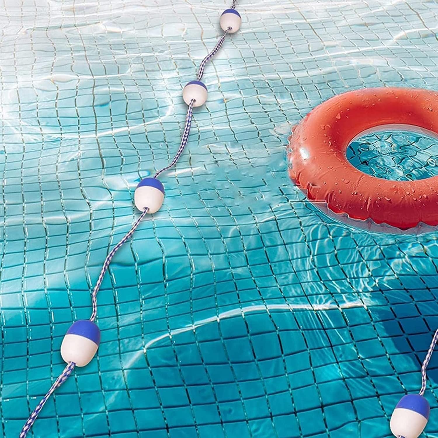 Amazon.co.jp: Swimming Pool Rope Float Line with Hooks, Pre-Assembled