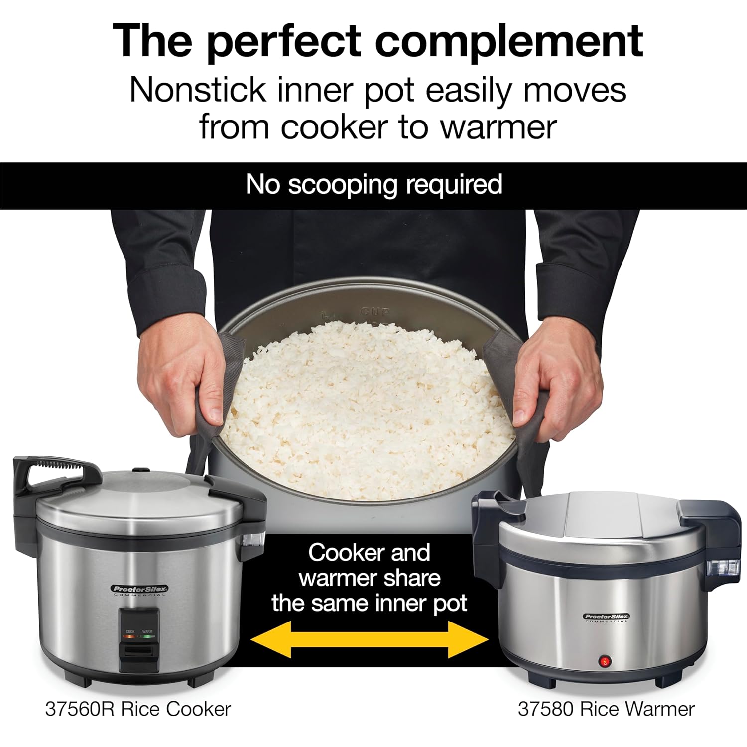 37580 Rice Warmer, Double-Wall Insulated, Maintain Food Safe Temperatures Up to 12 Hours, Conforms to NSF, Compatible with 37560R Rice Cooker