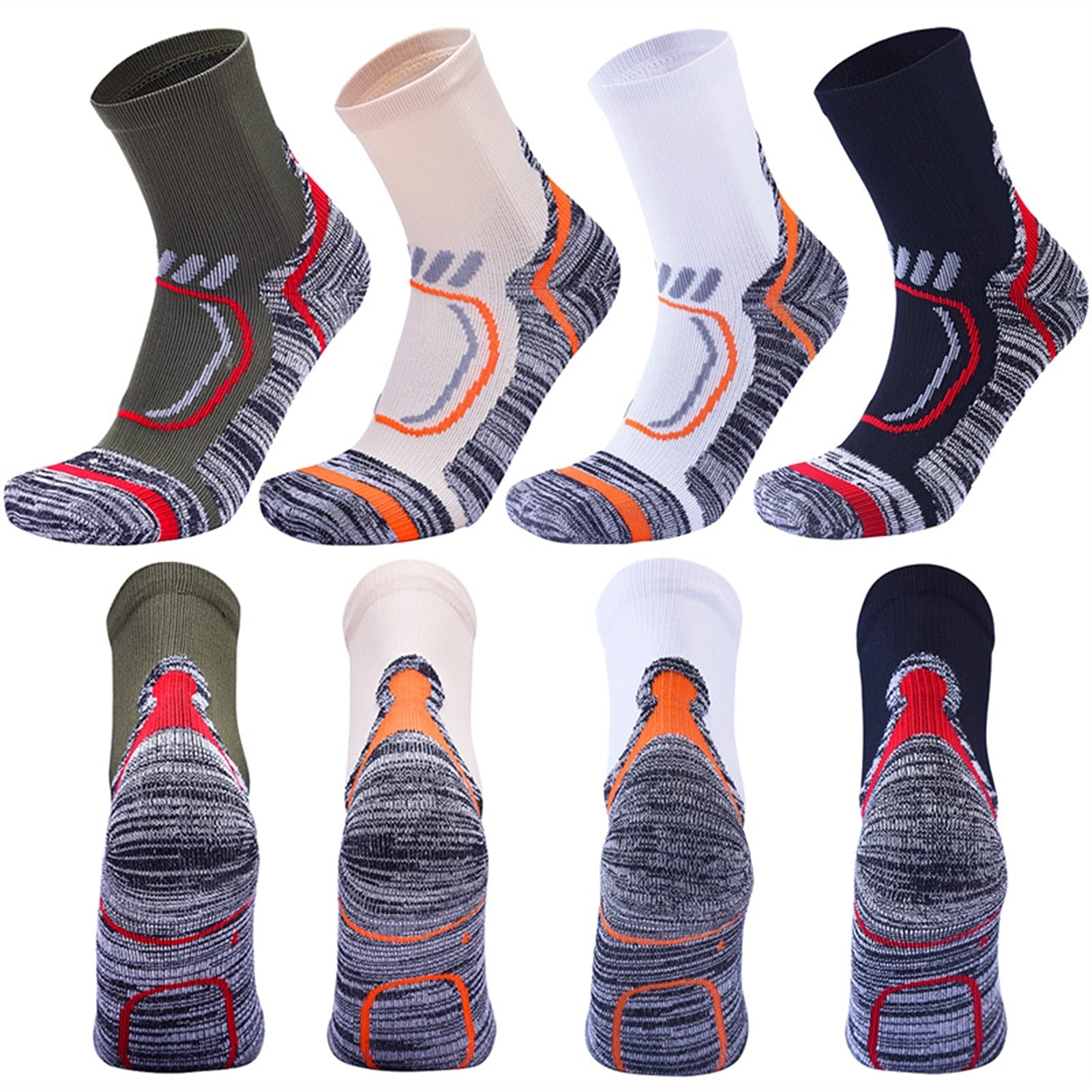 Calcetines Deportivos Hombres Elite Transpirable Cojín Grueso Fitness Baloncesto Montañismo Corriente Carril de Compresión Calcetines Ciclismo Calcetines