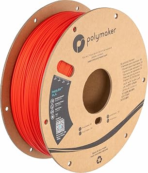 Polymaker PLA Filament 1.75mm Red 1KG Spool, Neatly Wound