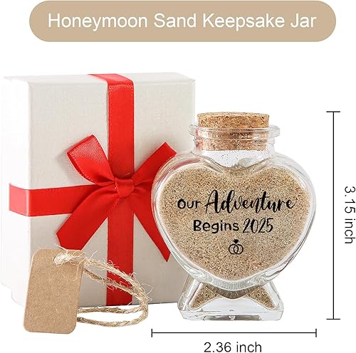 Miniatura 8 de Tarro de recuerdo de luna de miel, regalos románticos de luna de miel para parejas recién casadas, novia y novio, regalos de despedida de soltera,