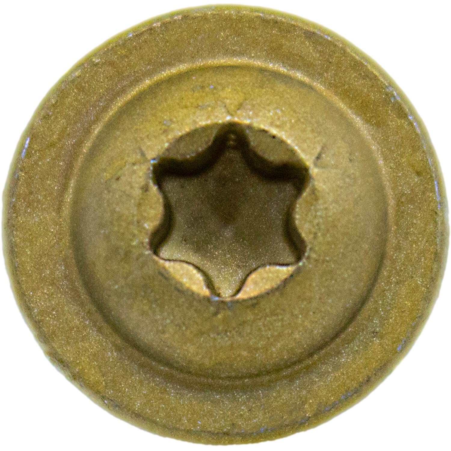 10 x 3-1/2 pulgadas, cabeza de armadura modificada con revestimiento exterior, tornillo de madera, bronce estrella, multiusos, cabeza de accionamiento Torx/Star – Cantidad de 42 cajas 2.268 tornillos