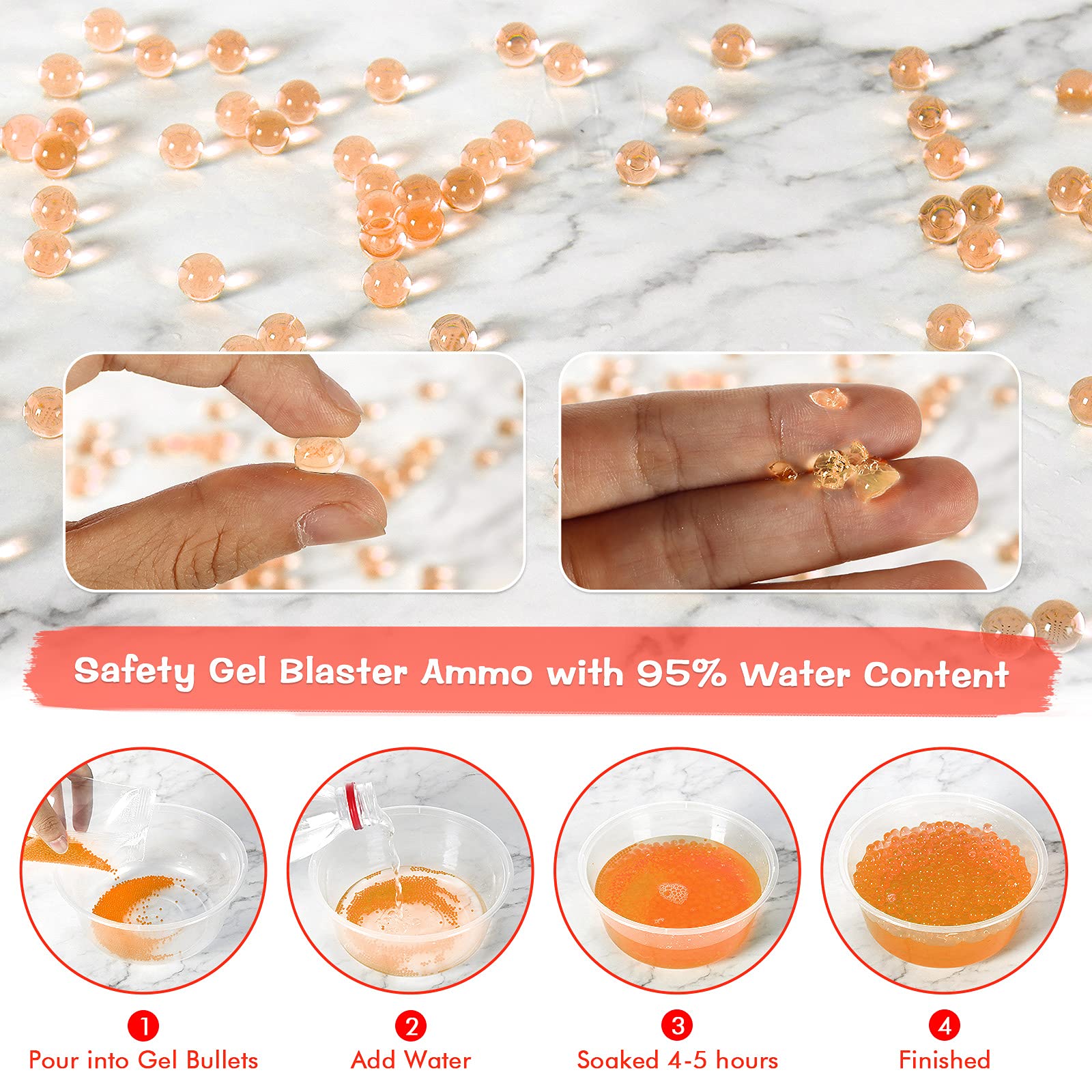 Buy iTetimi Electric Gel Ball Blaster Gel Blaster Gun with 10,000 Gel