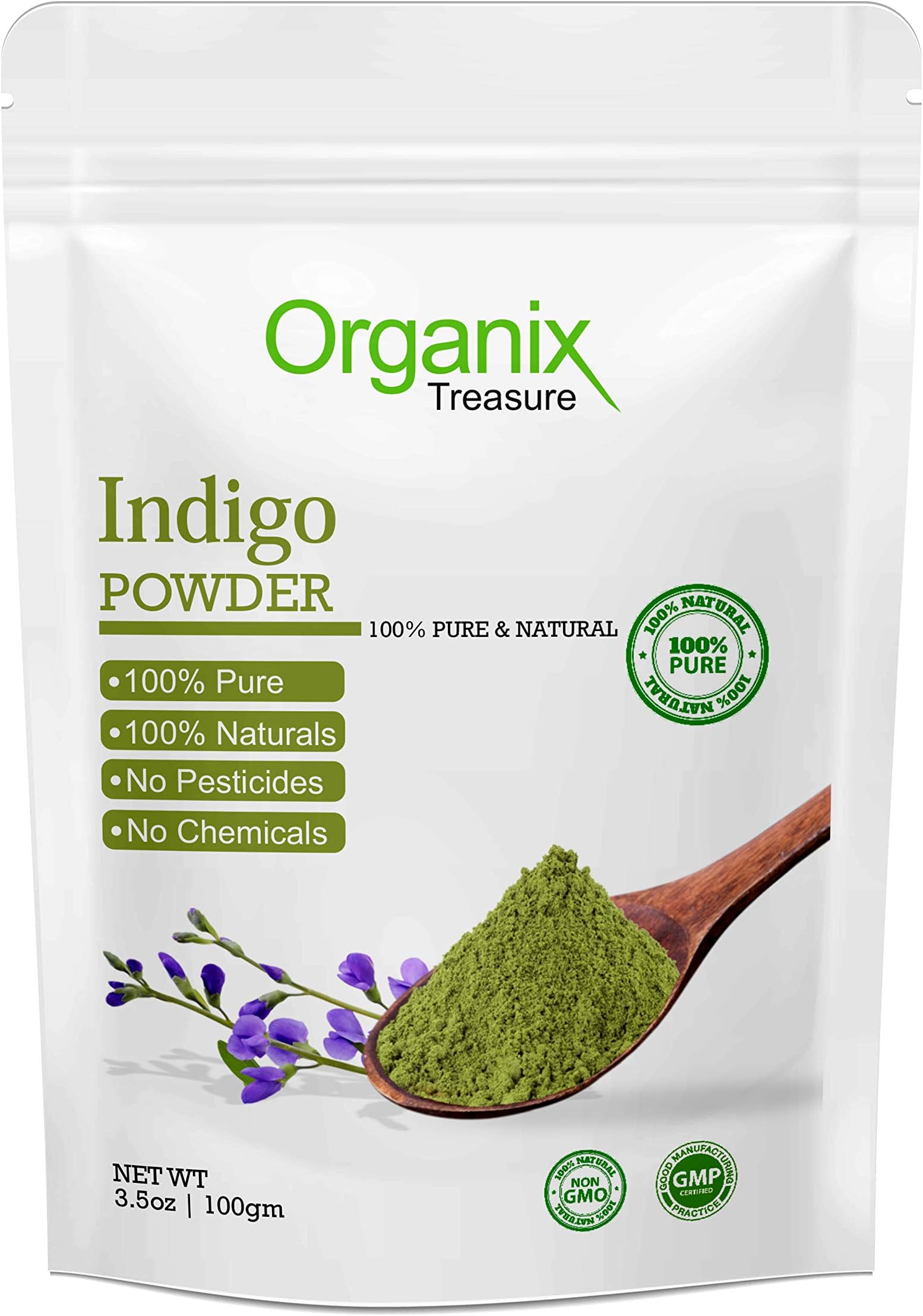 Pure & Natural Indian Indigo Powder for Hair Care & Hair Growth, 200gm