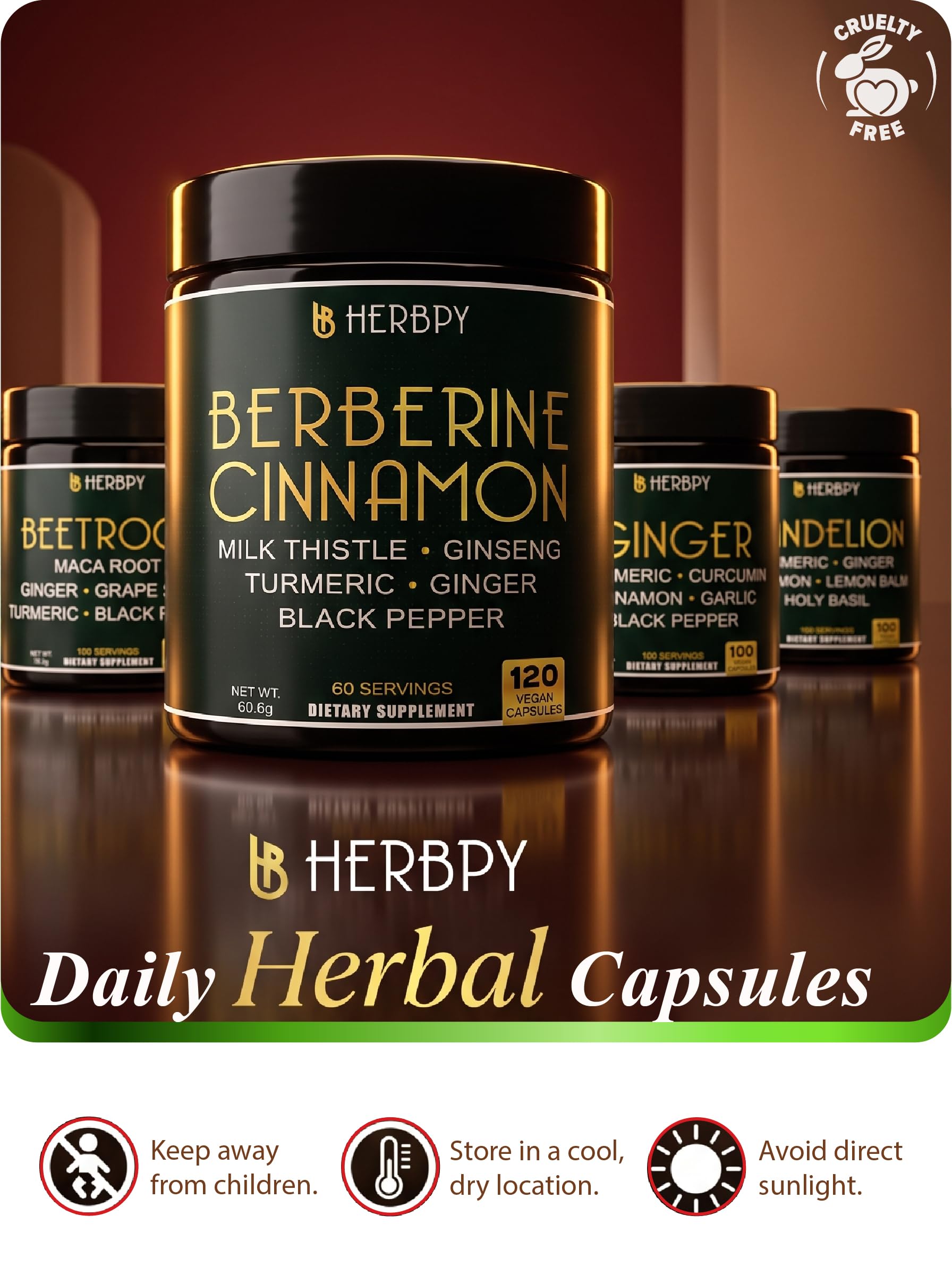 7in1 Premium Berberine HCl with Ceylon Cinnamon Capsules | 120 Count — Amazon image 8