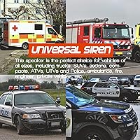 Vista 3 de BooYu Altavoz de bocina de sirena PA de alto rendimiento de 200 vatios [acero negro] [8 ohmios] [125-135 dB] [IP66 resistente al agua]