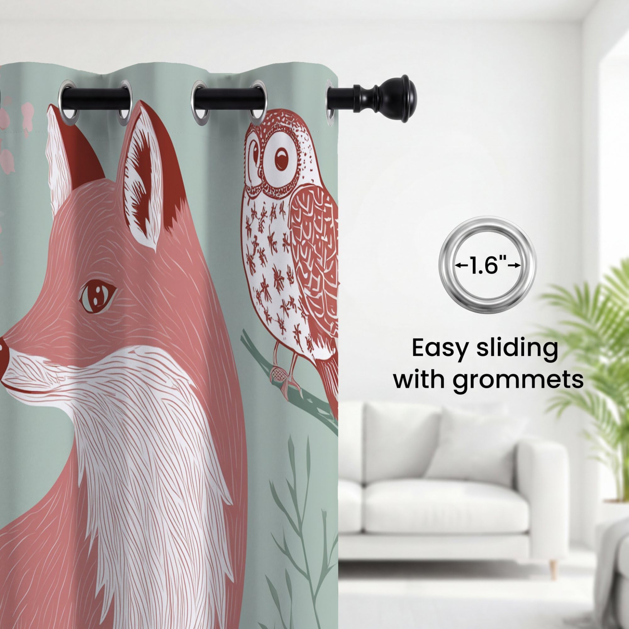 Zasłony zaciemniające z nadrukiem duszpasterskim, 140 L x 245H cm (2 panele