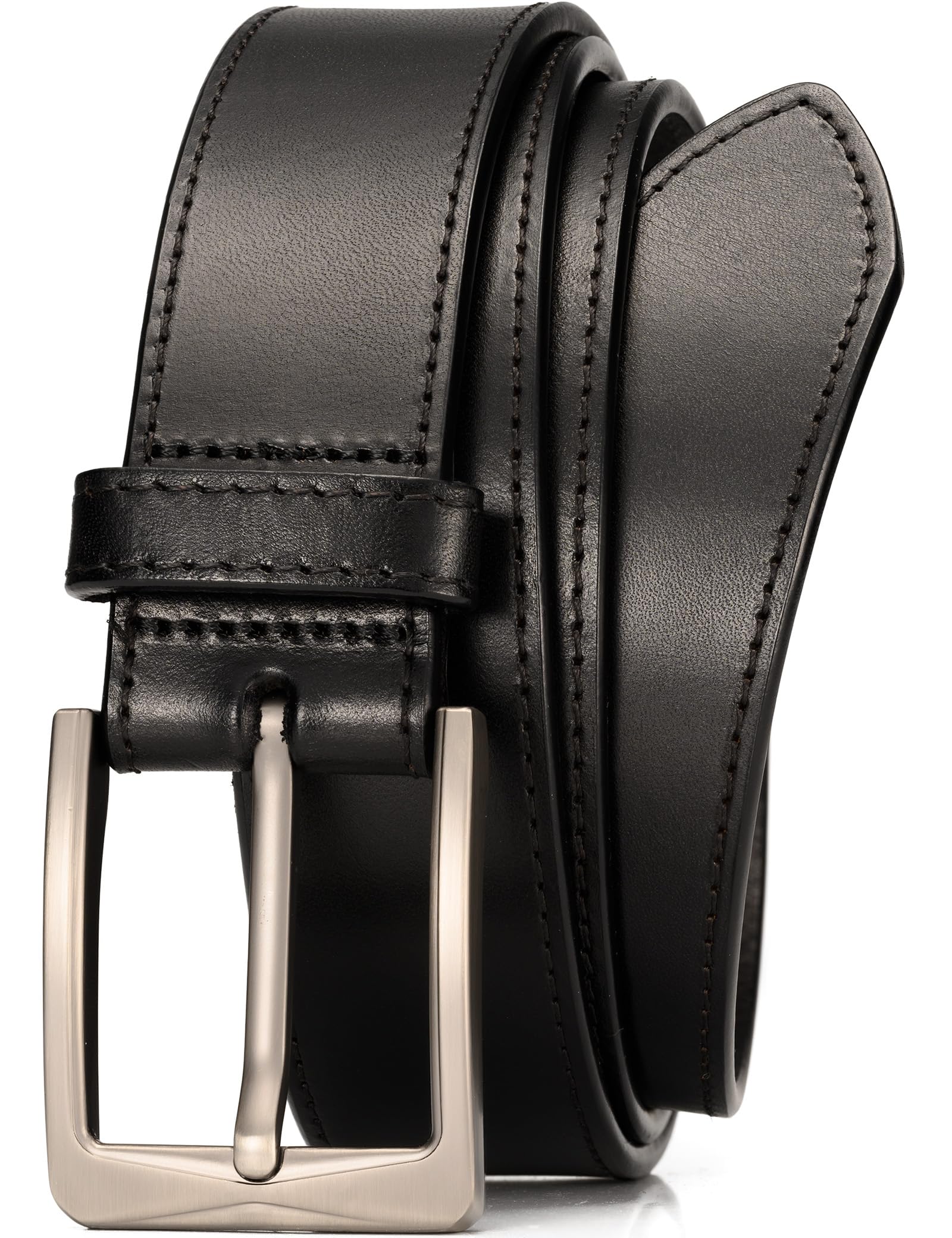 WOLFANT Men's 35mm Dress Casual Belt,100% Italian Full Grain Real Solid Leather
