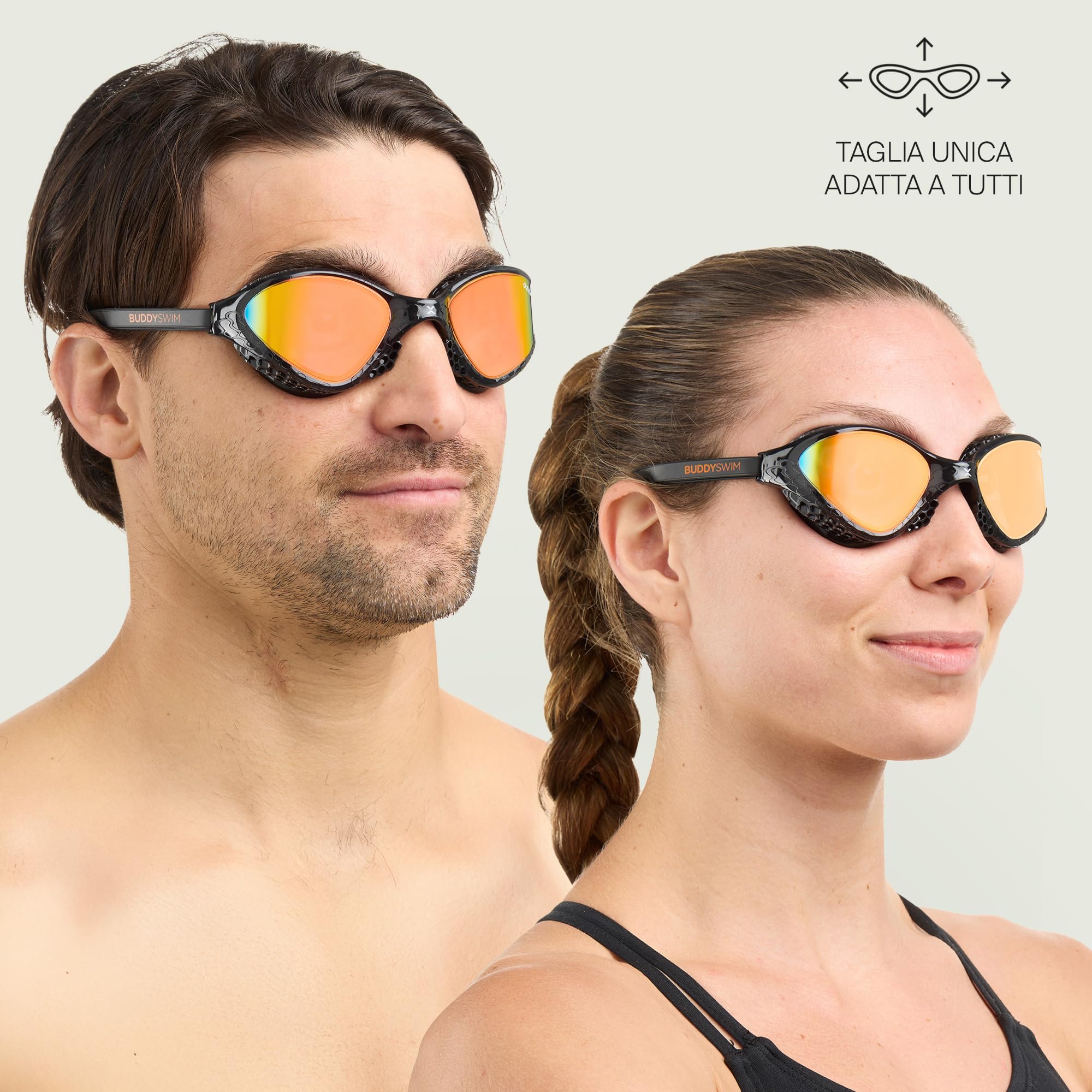 Occhiali da nuoto OzeanX, antiappannamento con lenti panoramiche. Protezione UV400. Vestibilità idrodinamica Per nuotare in piscina e nel mare. Occhialini nuoto uomo e donna per acque libere