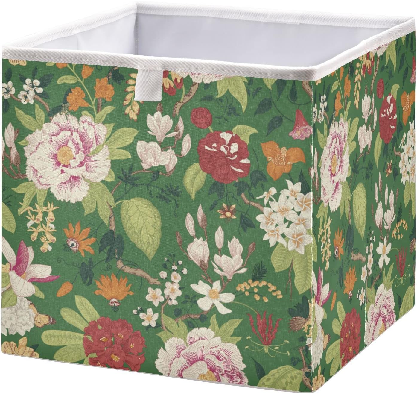 Kigai Colorful Flowers Cube Storage Bins 11x11x11 In