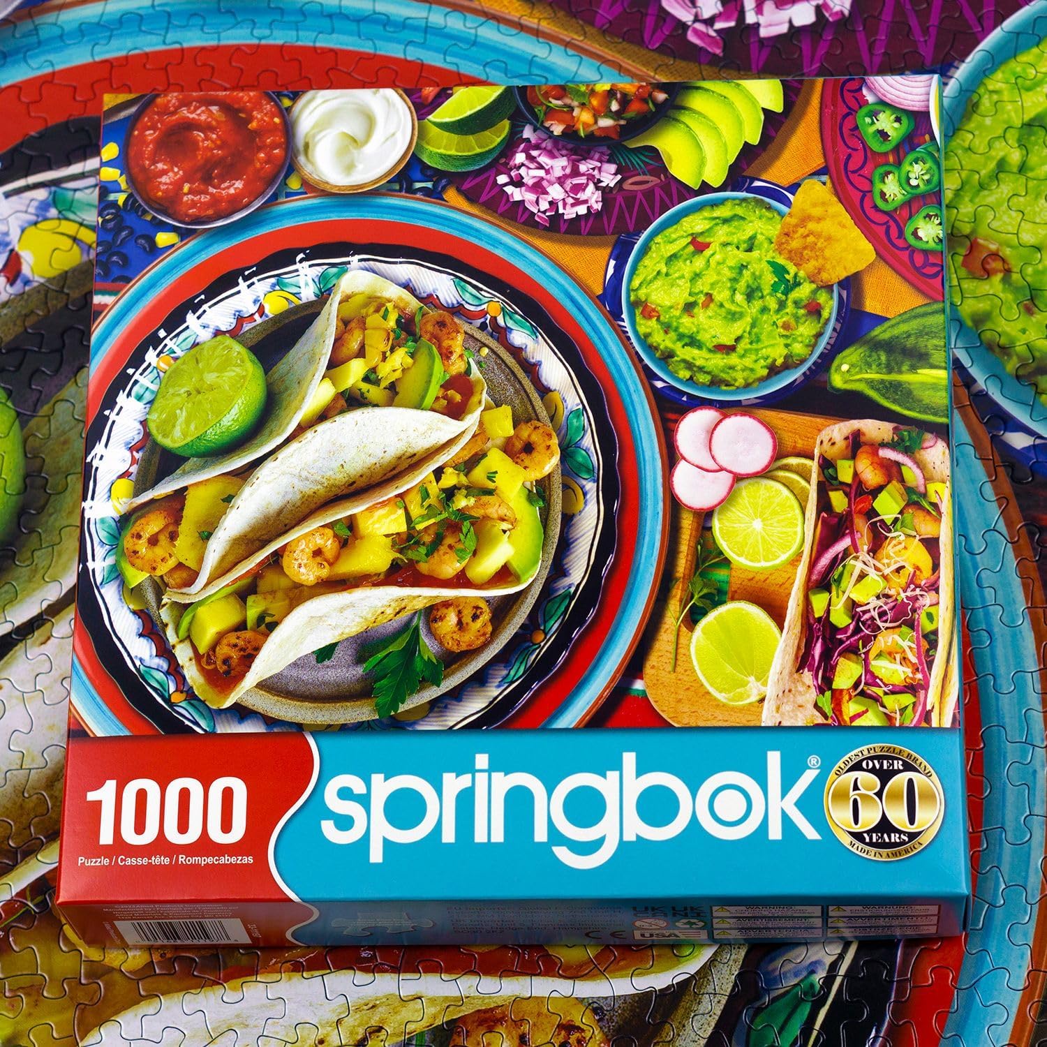 Springbok Taco Table 1000 Piece Jigsaw Puzzle for Adults - Cinco de Mayo Taco Party Theme Great for Game Nights - Finished Size of 30" x 24"