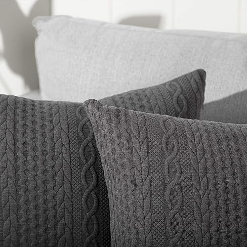 Miniatura 4 de YAERTUN - Juego de fundas de almohada decorativas muy suaves con diseño moderno en relieve