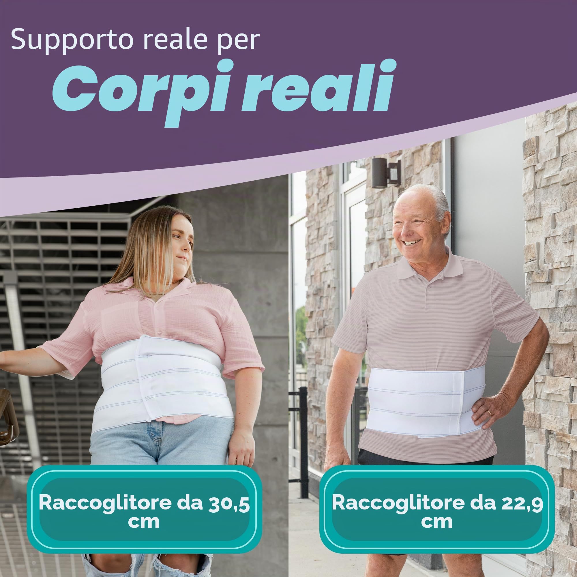 BraceAbility 4XL Plus Size Bariatric Addominale Binder, cintura obesità per uomini e donne grandi con una grande pancia, pancia post intervento chirurgico e fascia di compressione della vita
