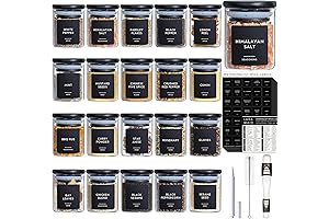 Laramaid 2.5oz Spice Jars Black Lids 20Pack