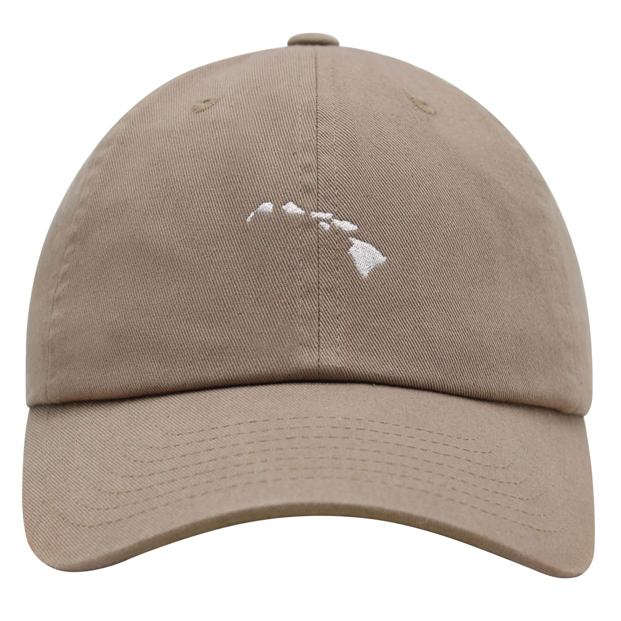 JPAK Hawaii Map Premium Dad Hat Embroidered Cotton Baseball Cap Hawaii Island Map