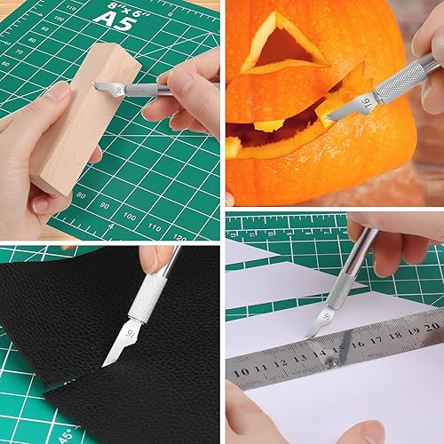 Miniatura 5 de Jetmore Paquete de 100 cuchillas de repuesto para cuchillos de pasatiempo, cuchillas de repuesto #16 con caja de almacenamiento para manualidades,