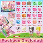 Blocs magnétiques 100PCS Cubes transparents construire princesse clair rose château, mignon amusant STEM Magnetic Building Blocks Jouets pour les enfants Âge 3+ Cadeau pour 4 5 6 7 8 9 10 Année Filles