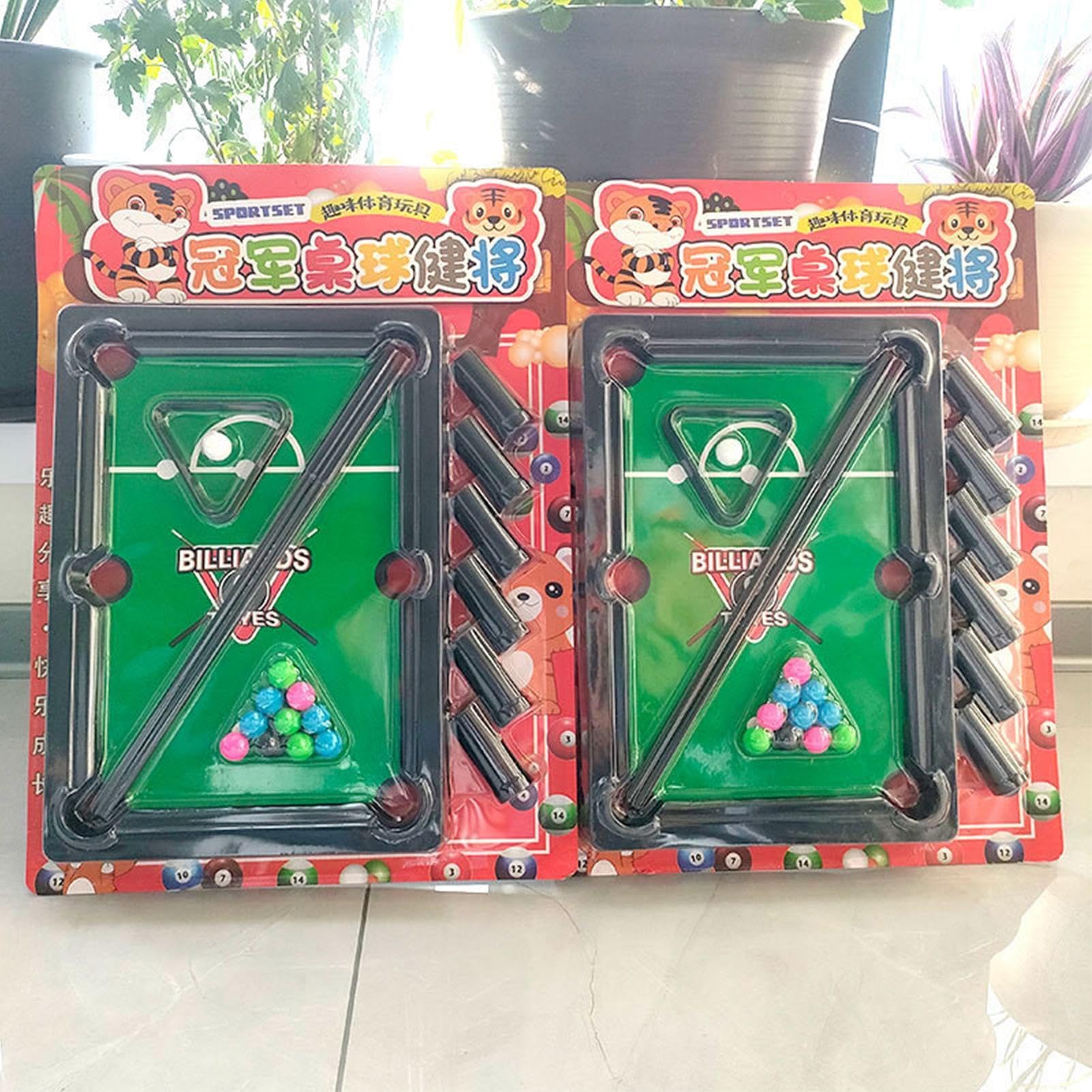 Juego de Mesa de Billar en Miniatura, Juguetes de Billar,Pequeño Juego de Juegos Deportivos - Conjunto de Piscina de Mesa, Juego de Billar de Alta simulación para niños para Adultos Juguetes
