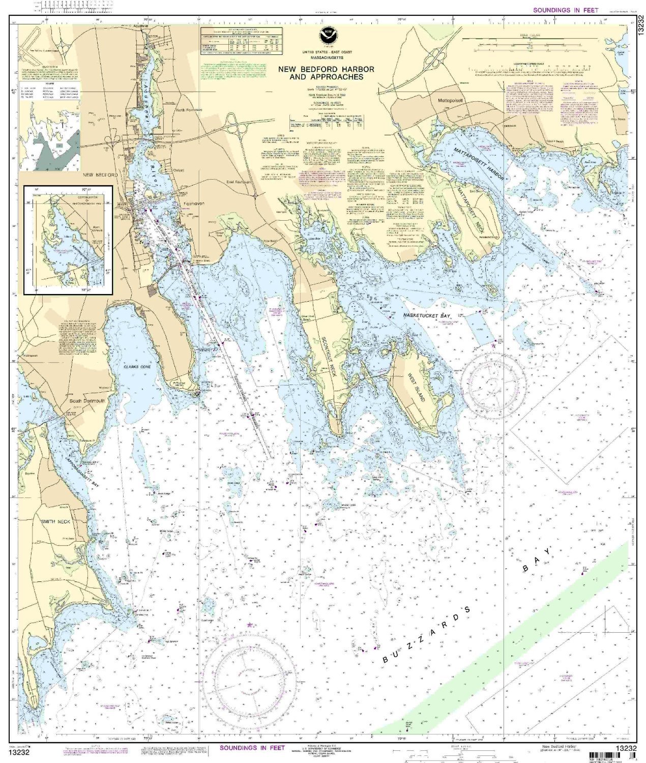 NOAA 13232-New Bedford Harbor and approaches
