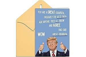 Hilarious Trump-Themed Father's Day Card for Grandpa: A Humorous Greeting for the Best Grandpa Ever