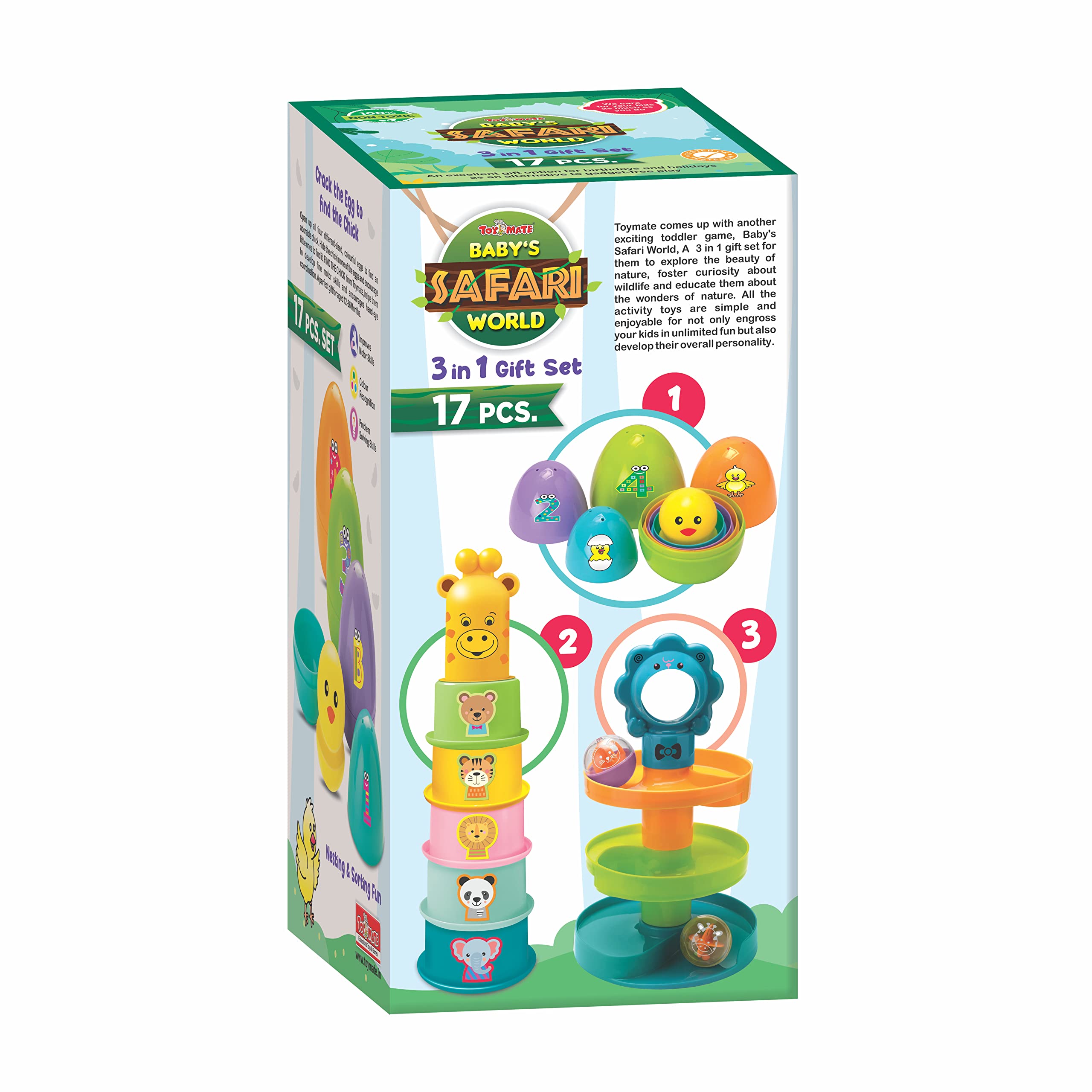 toymate Baby’s Safari World - 17 pcs Ultimate Toddler Games Gifts Set - Stacking Cups, Nesting, Rolling - Montessori Fine Motor Skills for 1 Year & Above (B0BNHZTLZB) Amazon Price History, Amazon Price Tracker