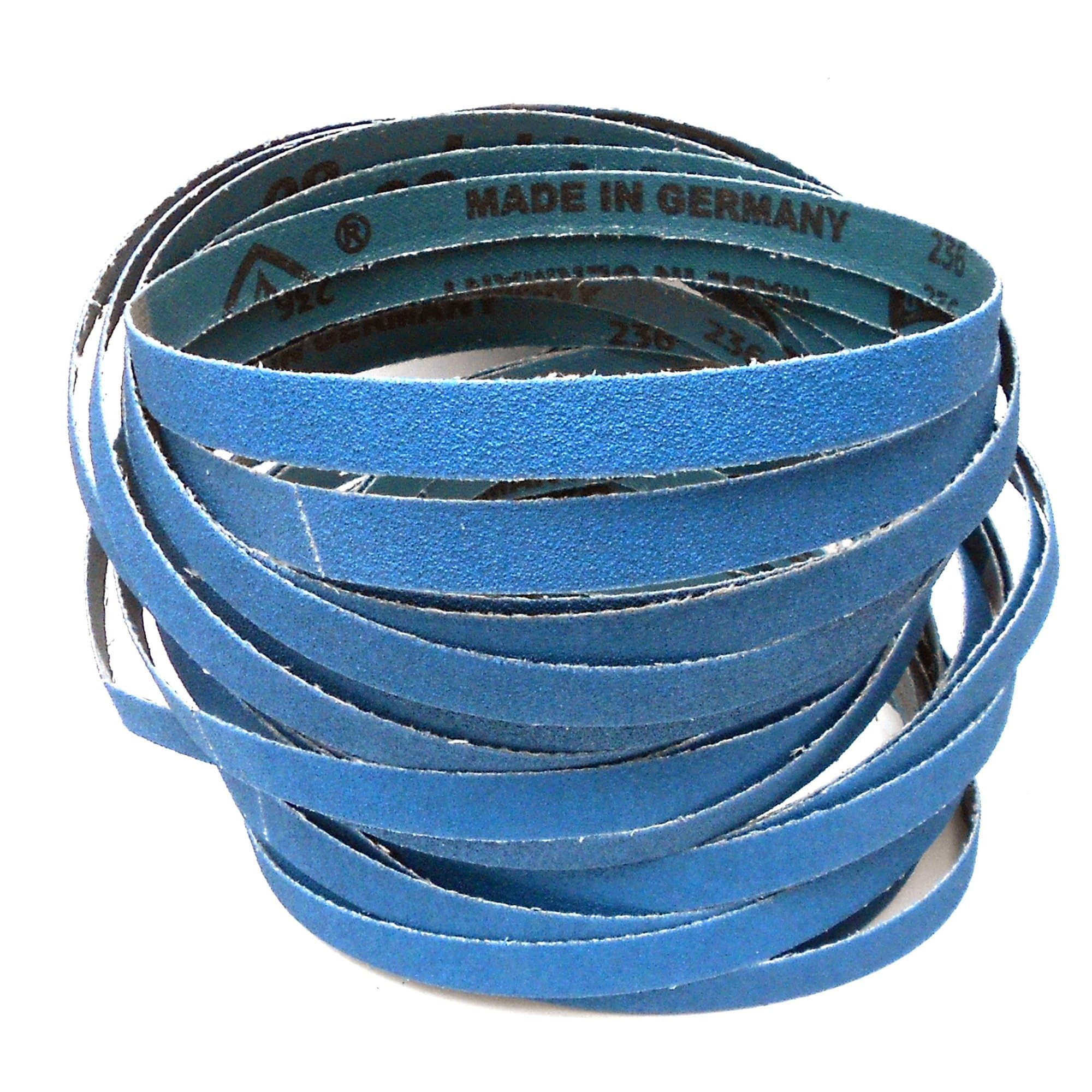 Klingspor CS 411 Y Schleifband/Feilenband | 13 x 457 mm | 25-teiliges Premium-Set | Je fünf Bänder der Körnungen 40,60,80,100 und 120