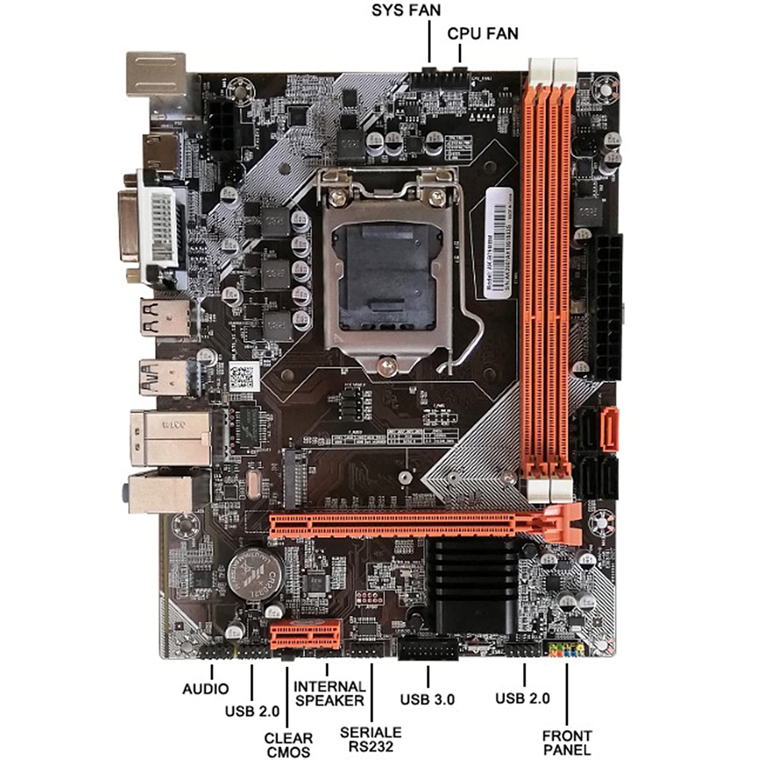 SIMPLETEK – Gniazdo Micro-ATX 1155 B75 | 2x DDR3 do 16 GB | HDMI, 1x M2 PCIe x16 / x1 | 2° 3 Gen Intel