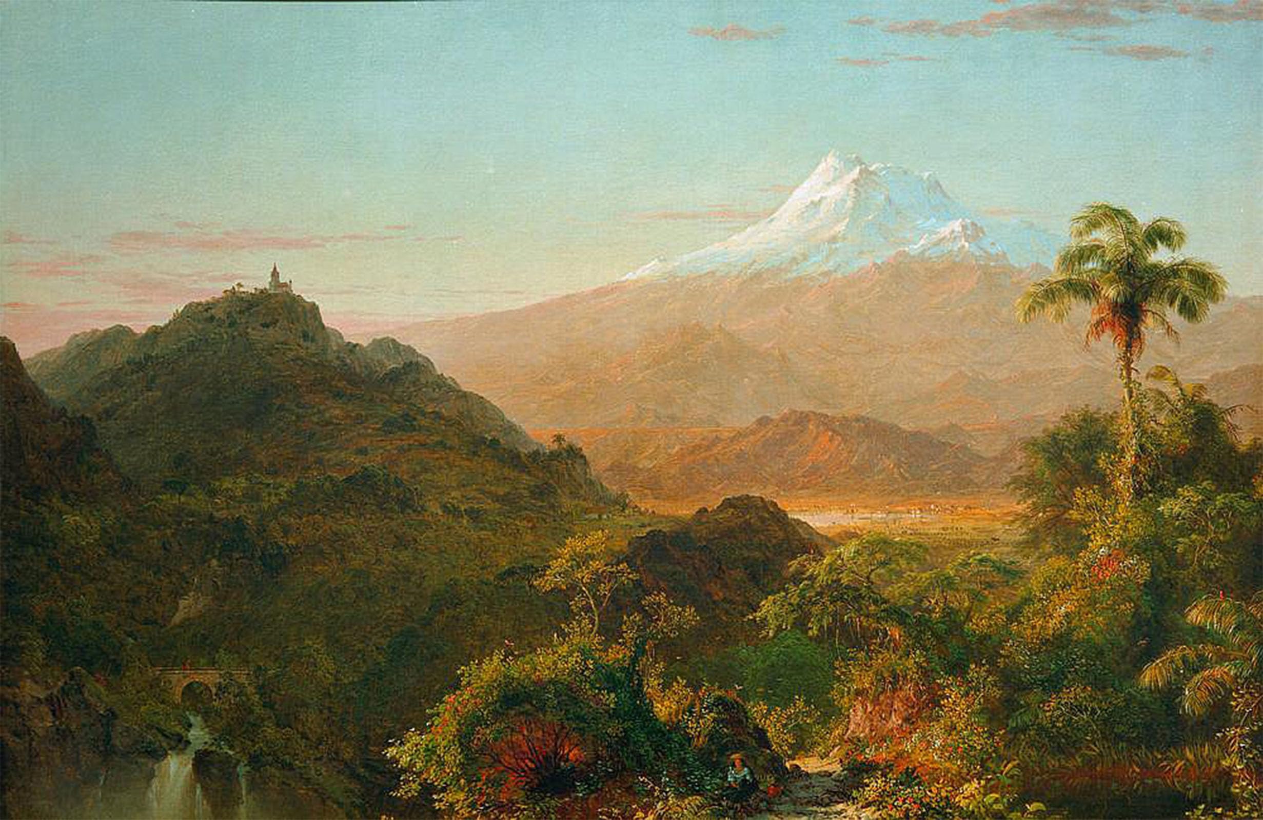 POSTERIIk Vintage Art Print Images Pictures Print South American Landscape by Frederic Edwin Church Modern Colour Posters for Office Home Decor 60x90cm