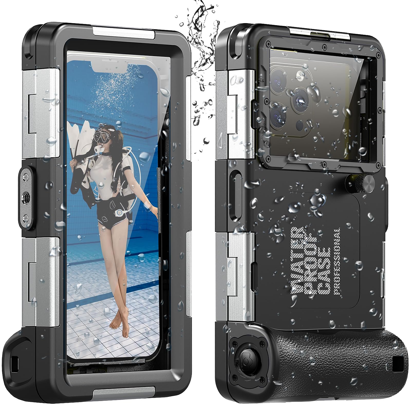 CarGad 2026 Underwater Phone Cases for Snorkeling, Waterproof Phone Case for Phone 17/16/15/14/13/12Pro Max for Galaxy S25/S24/S23/S22/S21,Scuba