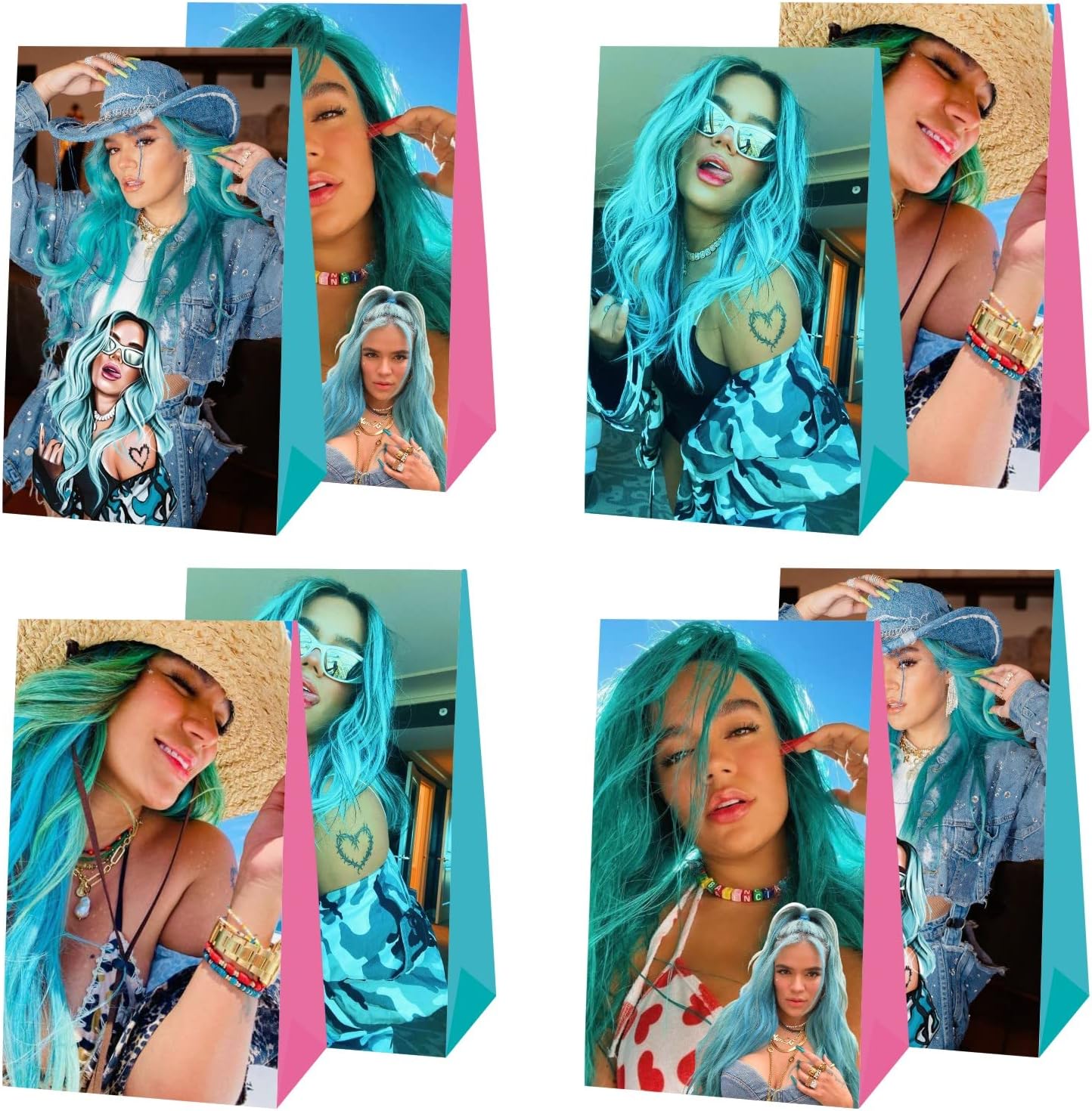 Vibbint 12pcs Karol G Party Favor Gift Bags, Manana Sera Bonito Birthday Party Supplies for Girls Birthday Decorations