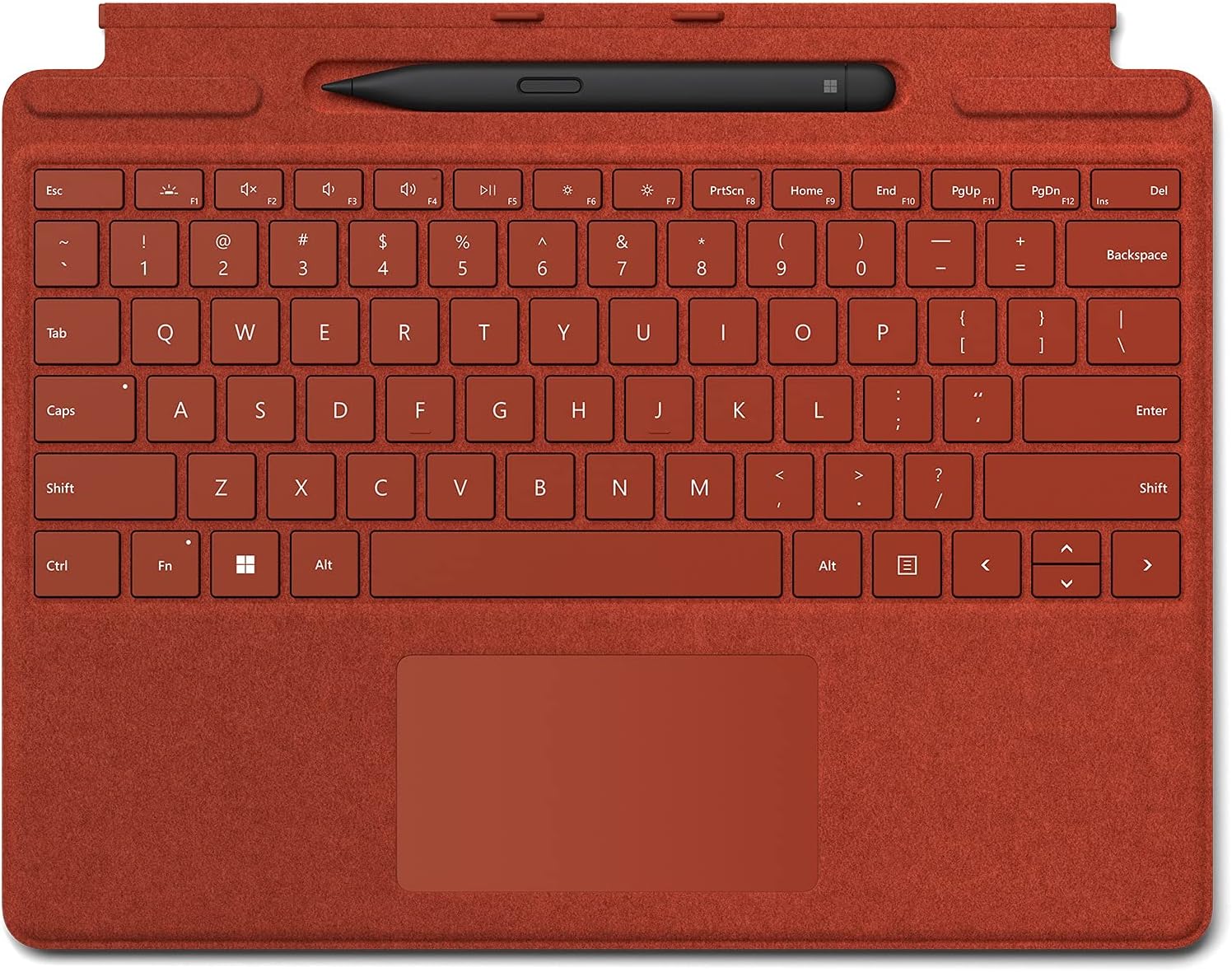 Surface Pro 9, 8 or X - Signature Type cover - Red - and Slim Pen 2 - Black - bundle