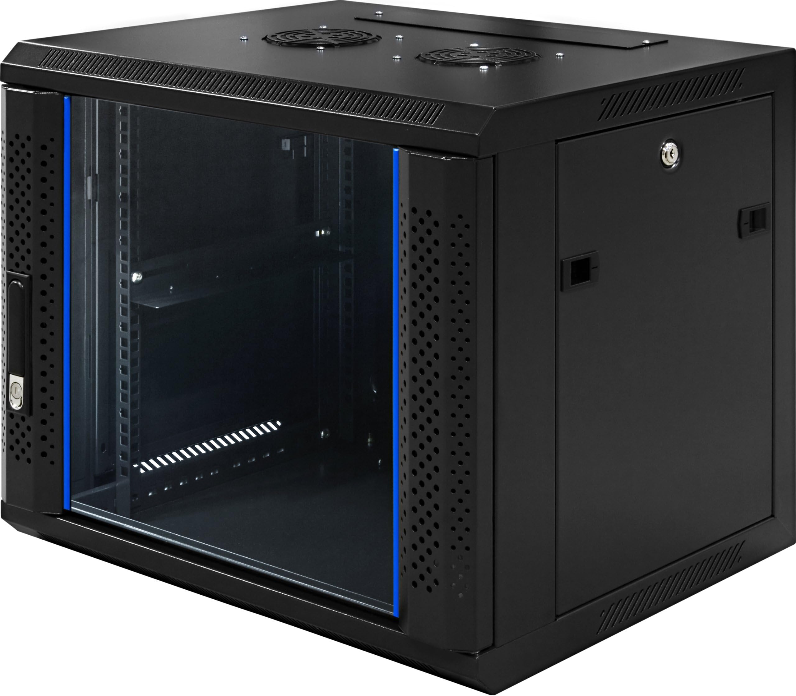 9 HE 19 Inch - 19 Inch Wall Cabinet with Glass Door (W x D x H) 600 x 450 x 500 mm