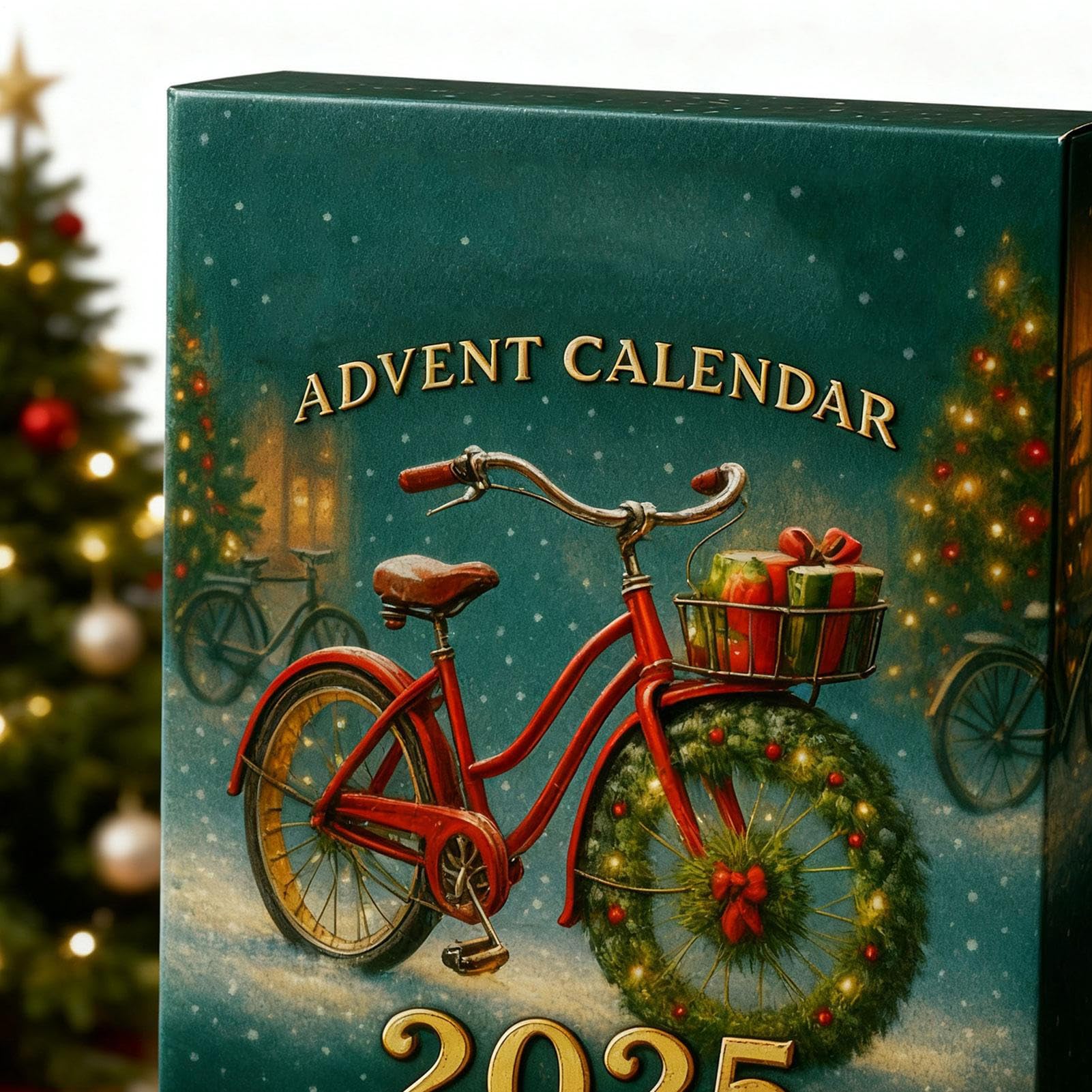 2D-Acryl Fahrrad Adventskalender, Fahrrad-Countdown Kalender, Weihnachts- Fahrrad Countdown Kalender Für Weihnachten Partys Feiertage Küche, Haushalt & Wohnen