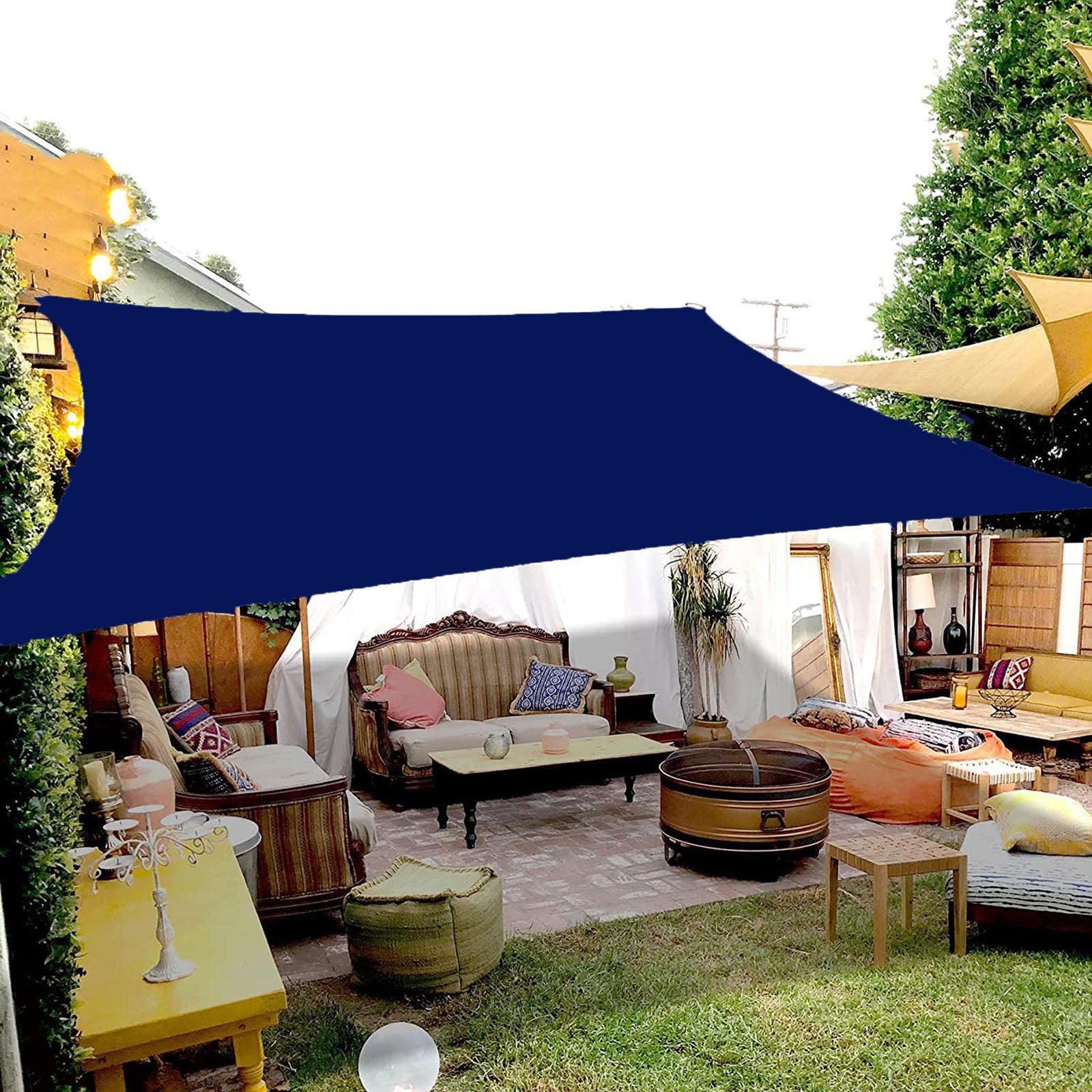 Voile d'ombrage rectangle pour ombrager la terrasse ou le jardin 2x4m