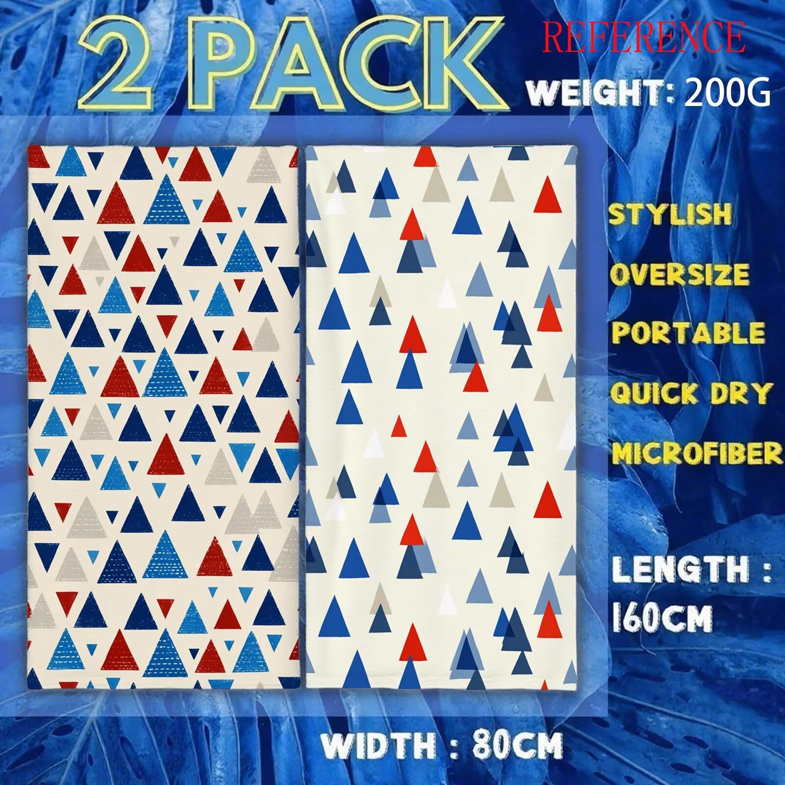 Ręcznik plażowy, geometryczny ręcznik z mikrofibry, prostota, duży ręcznik kąpielowy, 220 x 100, ręcznik do sauny, 2 sztuki, koc plażowy, bez piasku, super chłonny ręcznik sportowy, ręcznik do