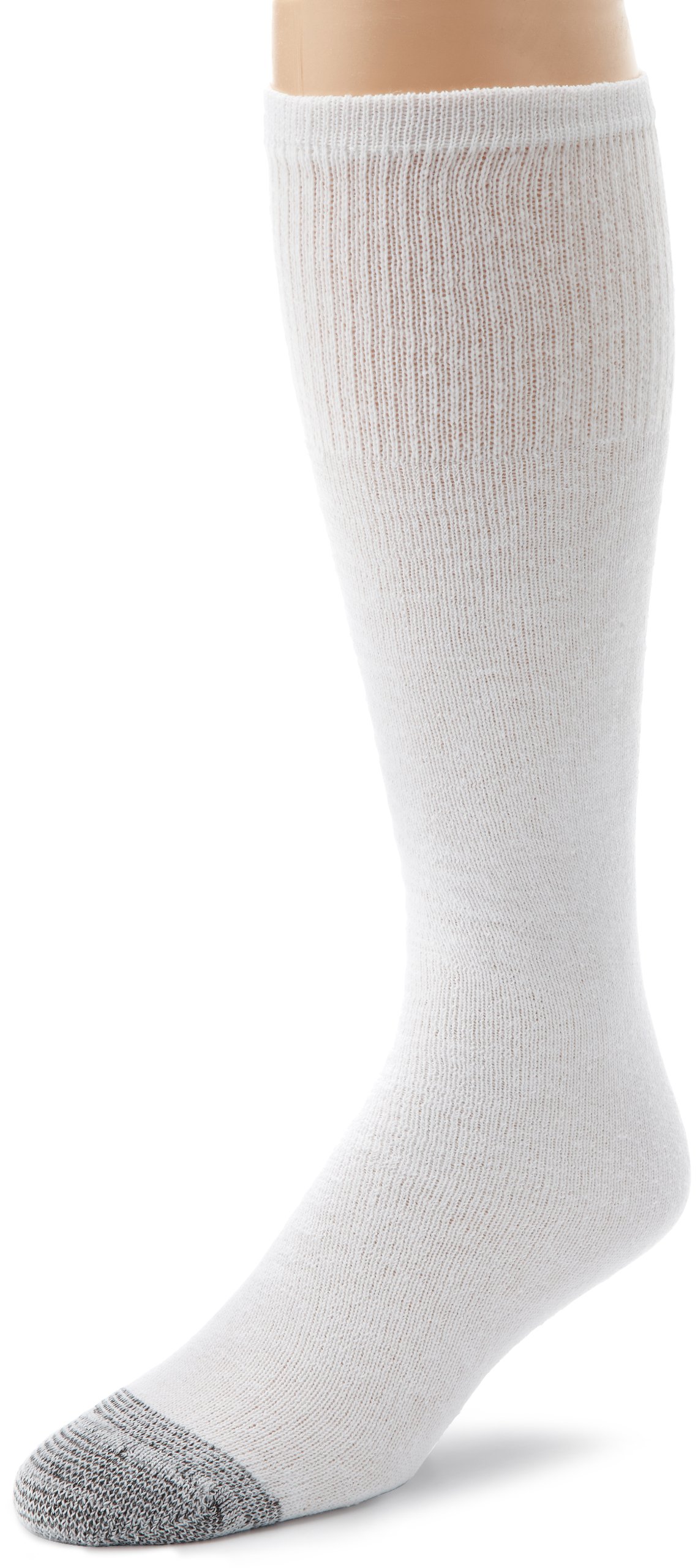 Fruit Of The Loom Men's 6 Pack Over The Calf Tube Socks, White, Shoe: 6-12