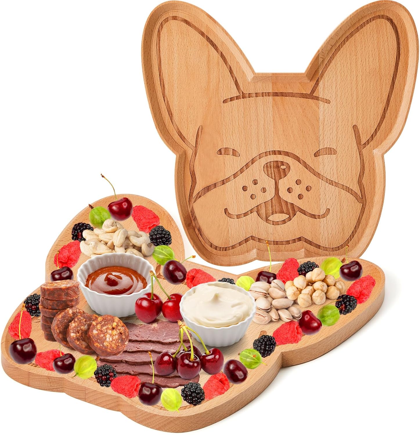 Sintuff 2 Pcs Cute Bamboo Charcuterie Boards Aperitif Boards - View #7